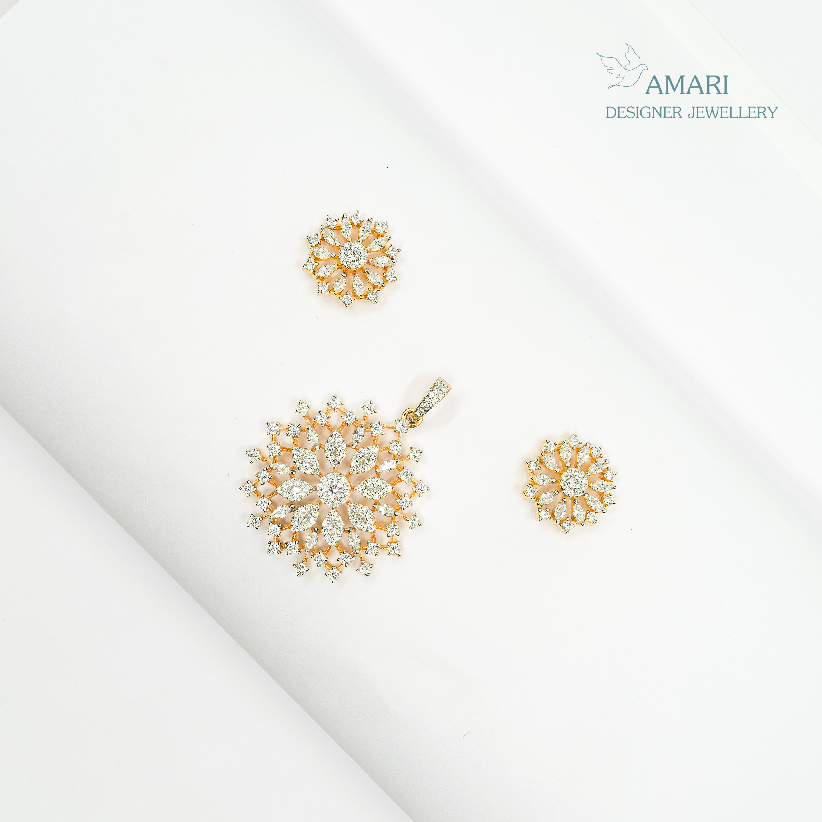 Fancy Patterned Pendant Set -