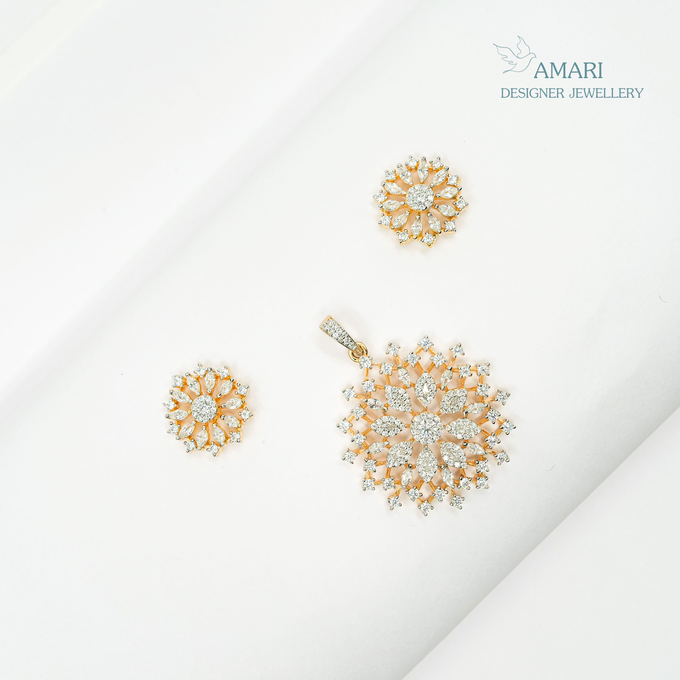 Fancy Patterned Pendant Set -