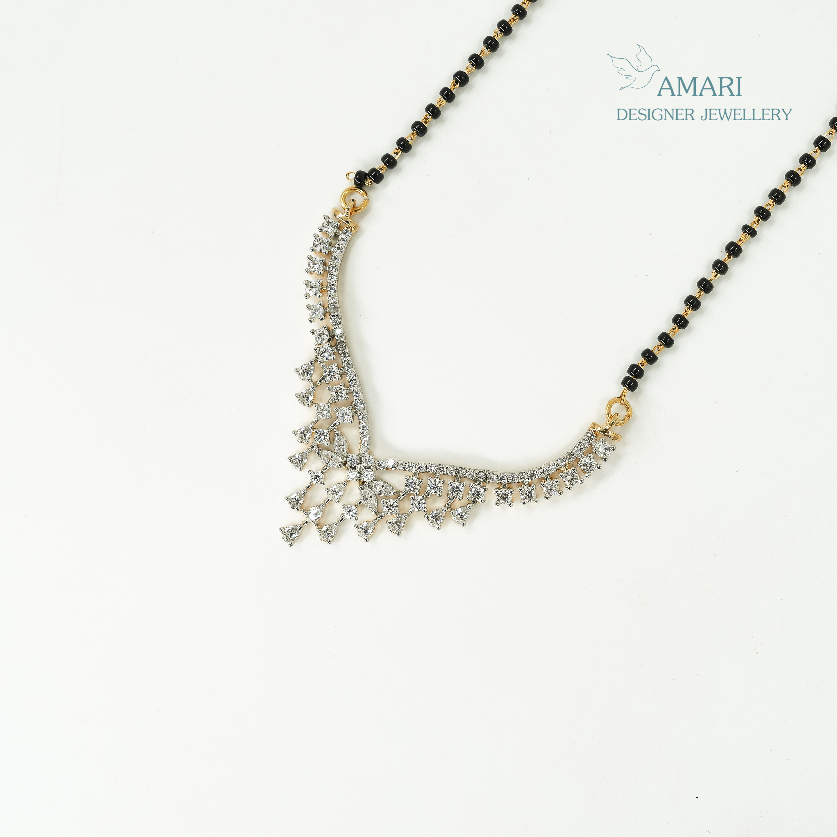 Glamorous And Floral Mangal Sutra Pendant -