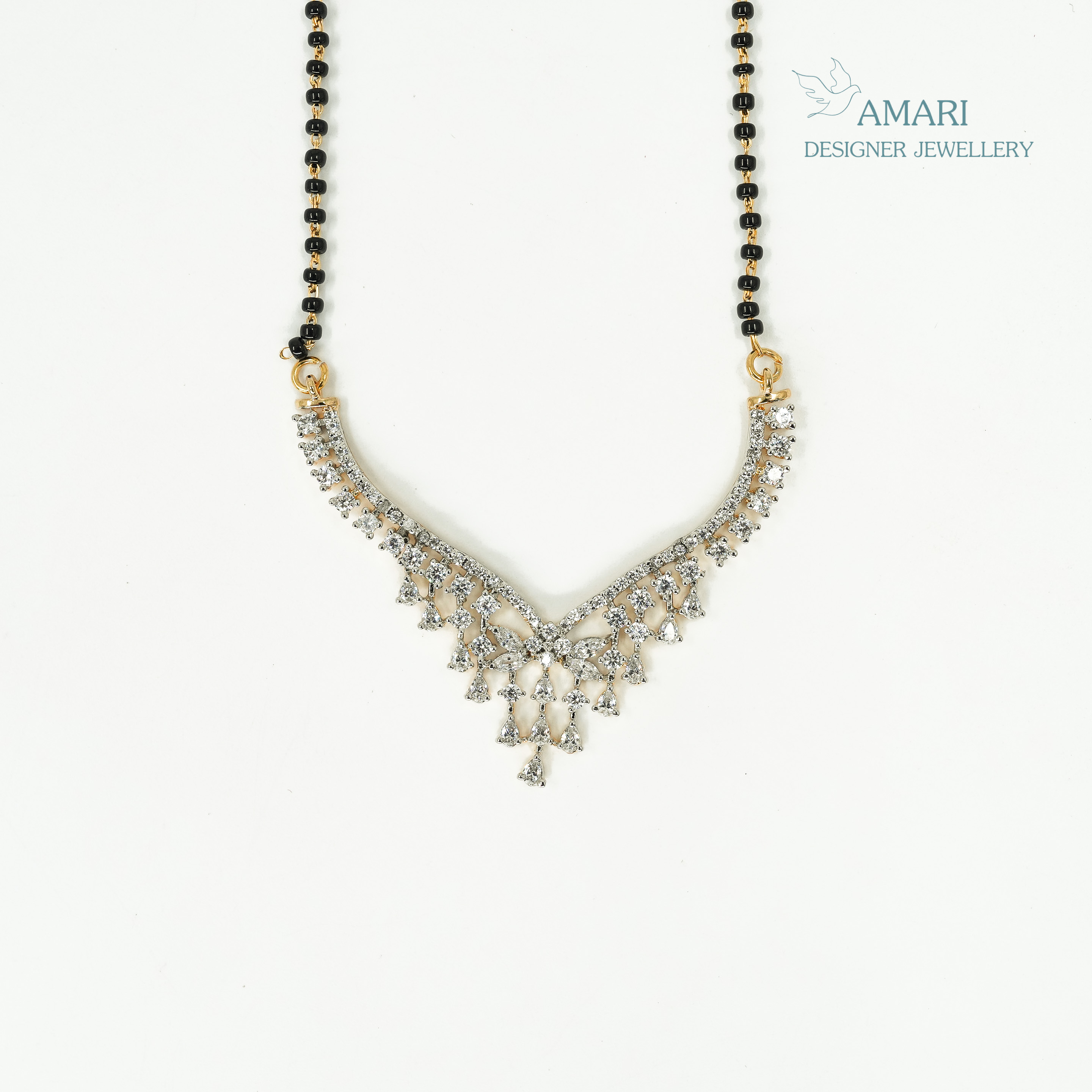 Glamorous And Floral Mangal Sutra Pendant -