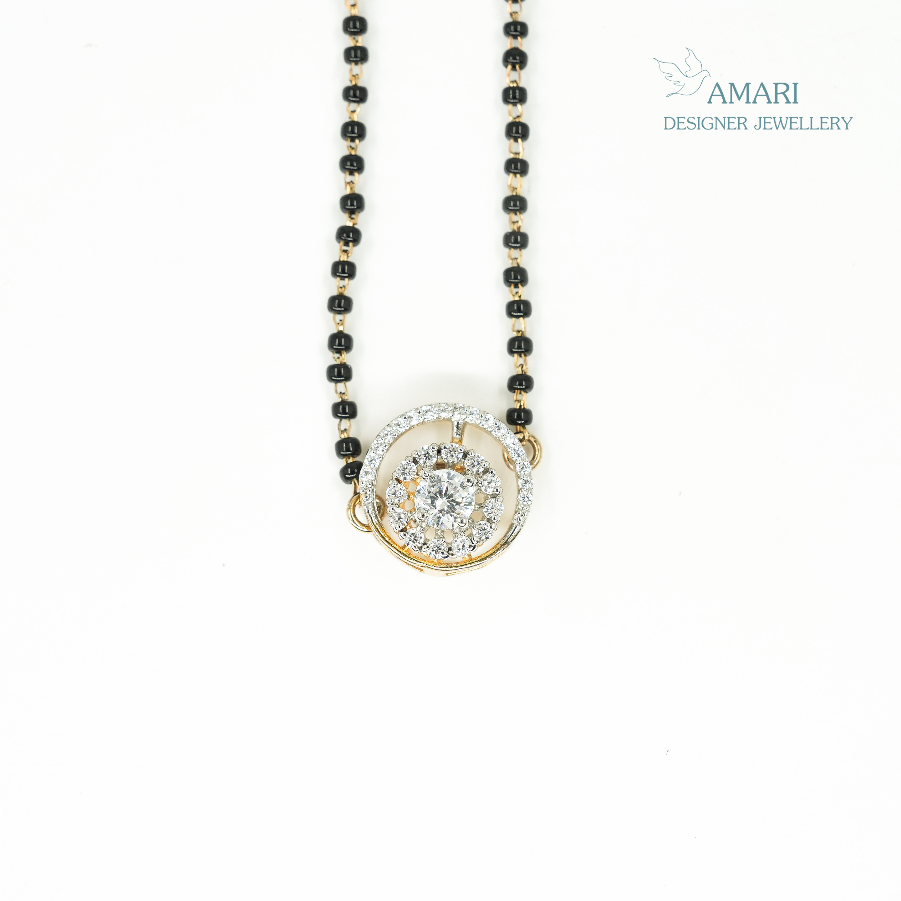 Single Solitaire Mangal sutra Pendant -