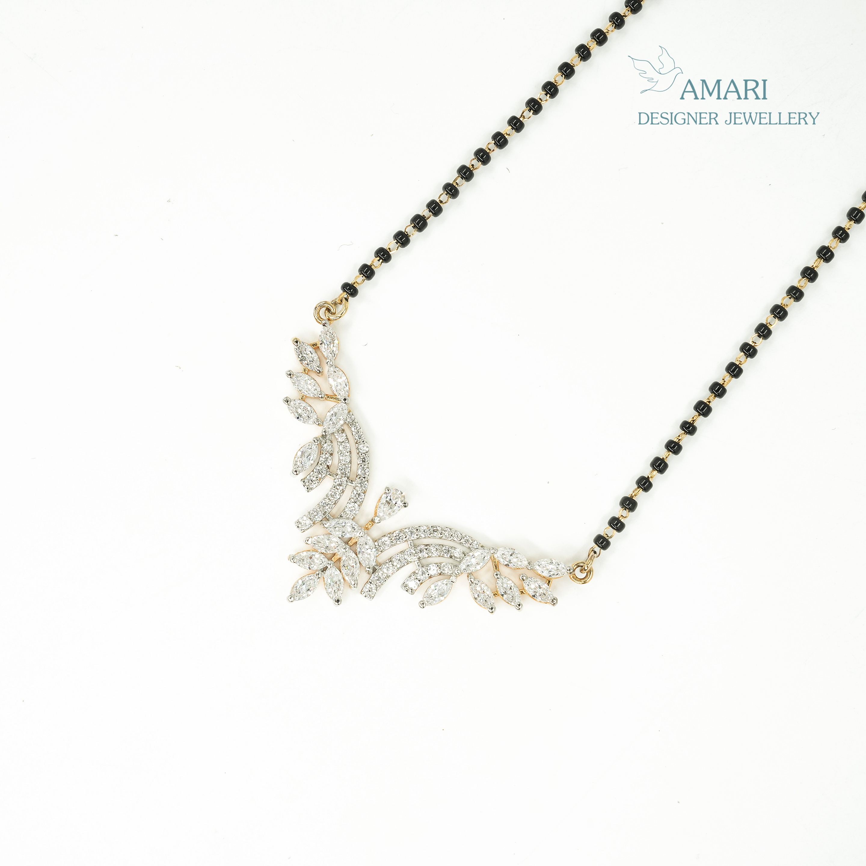 Floral Patterned Mangal Sutra -