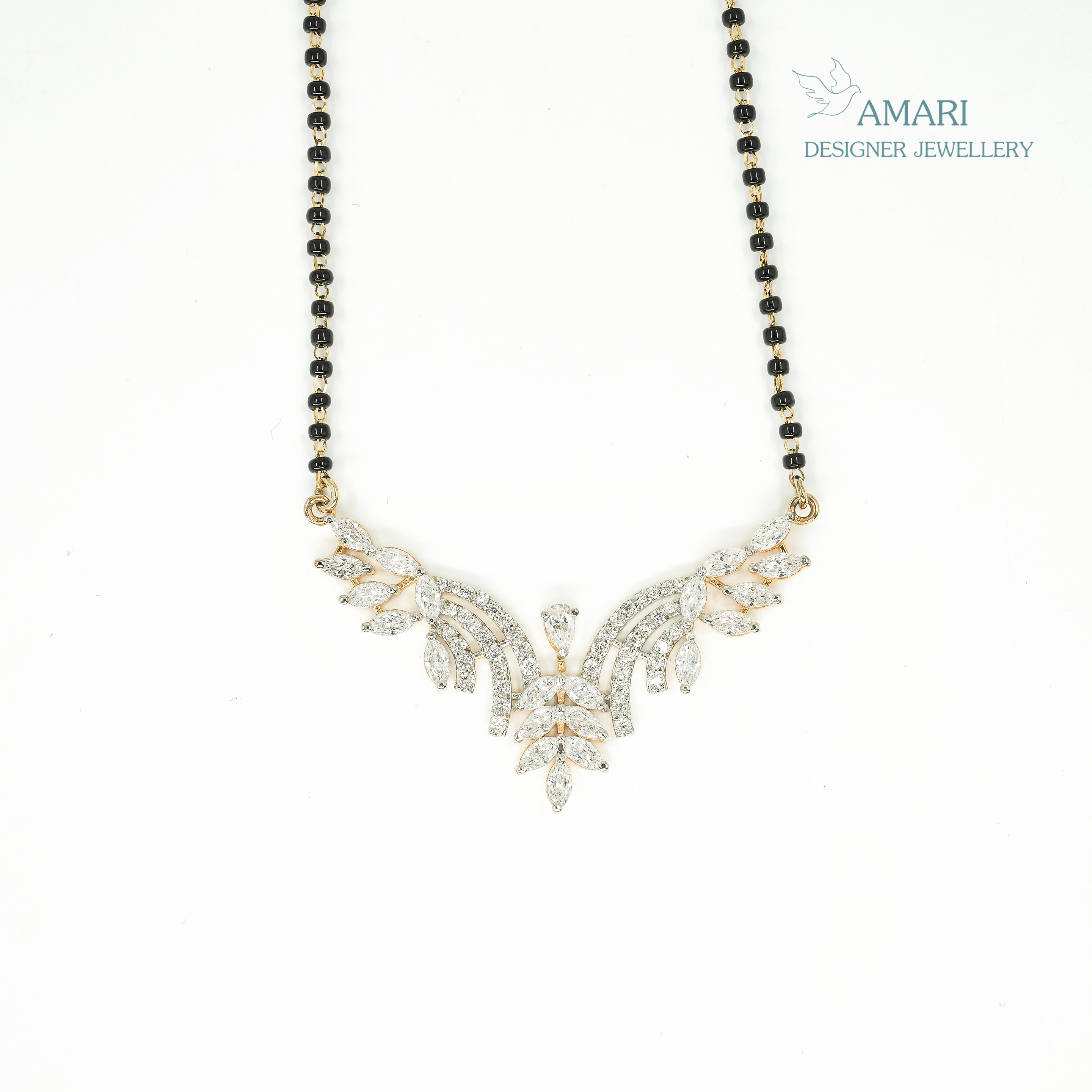 Floral Patterned Mangal Sutra -