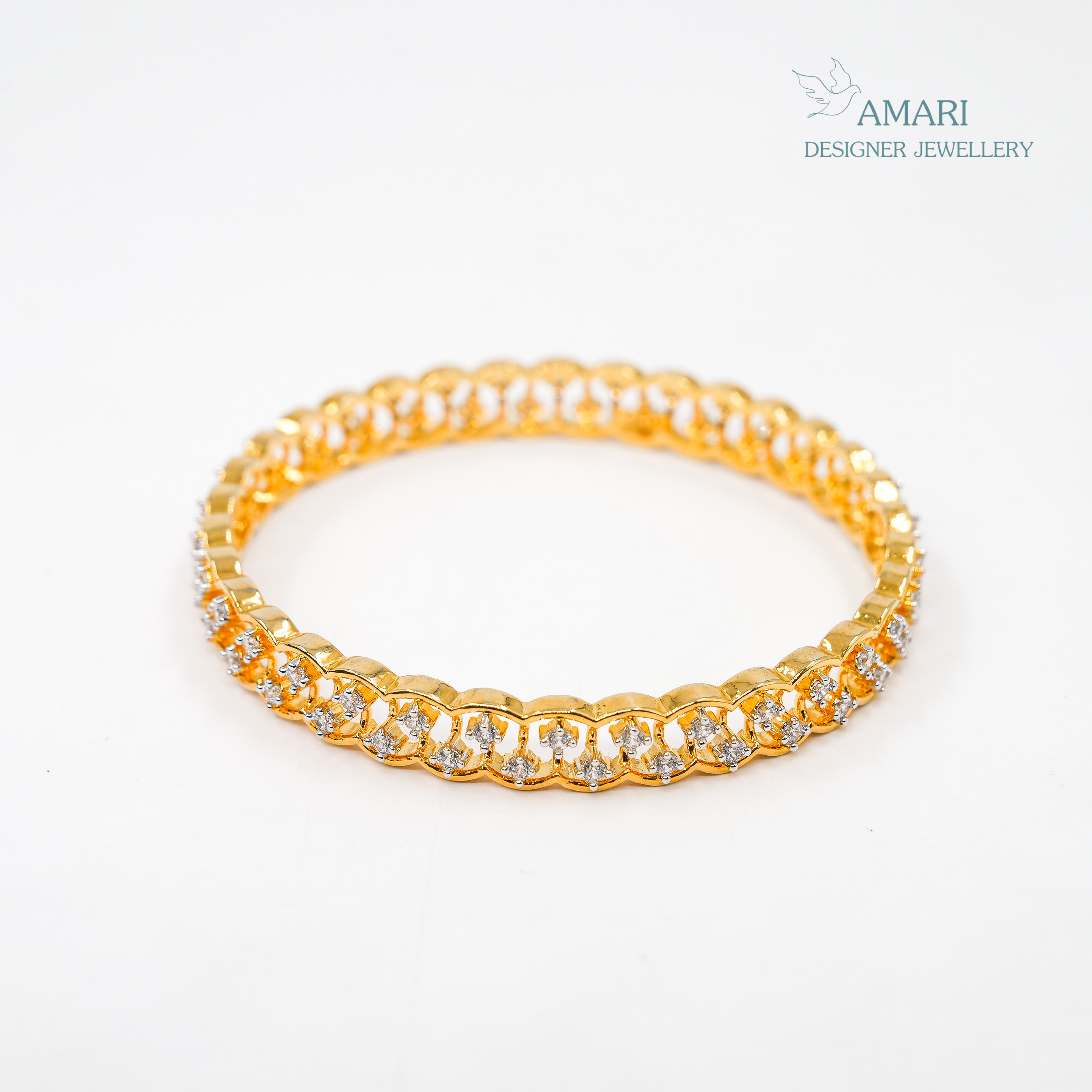 Perfect Sparkler Silver Bangles -