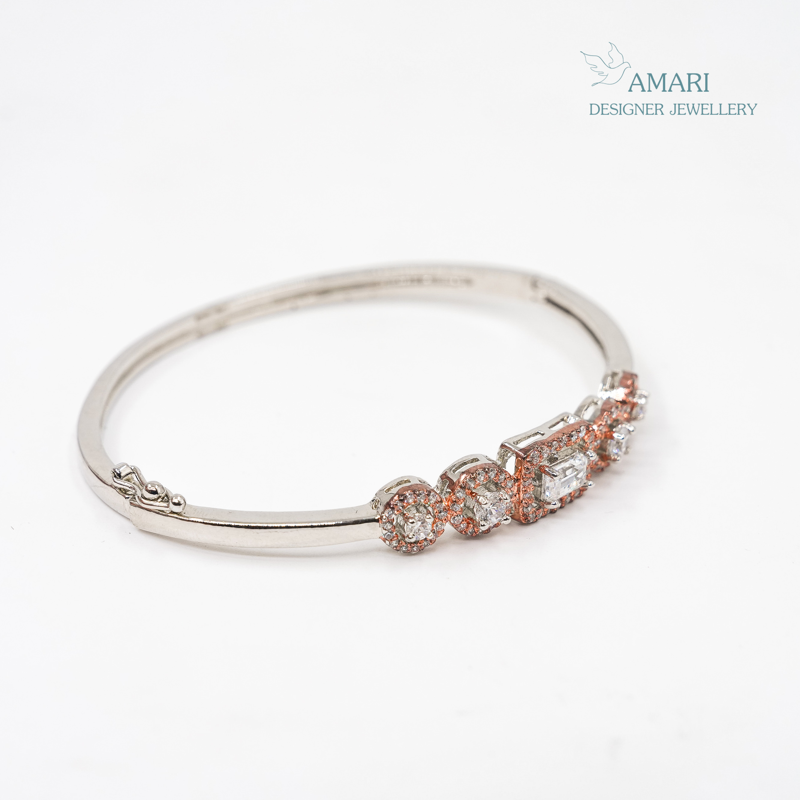 Emerald Studded Kada Bracelet -