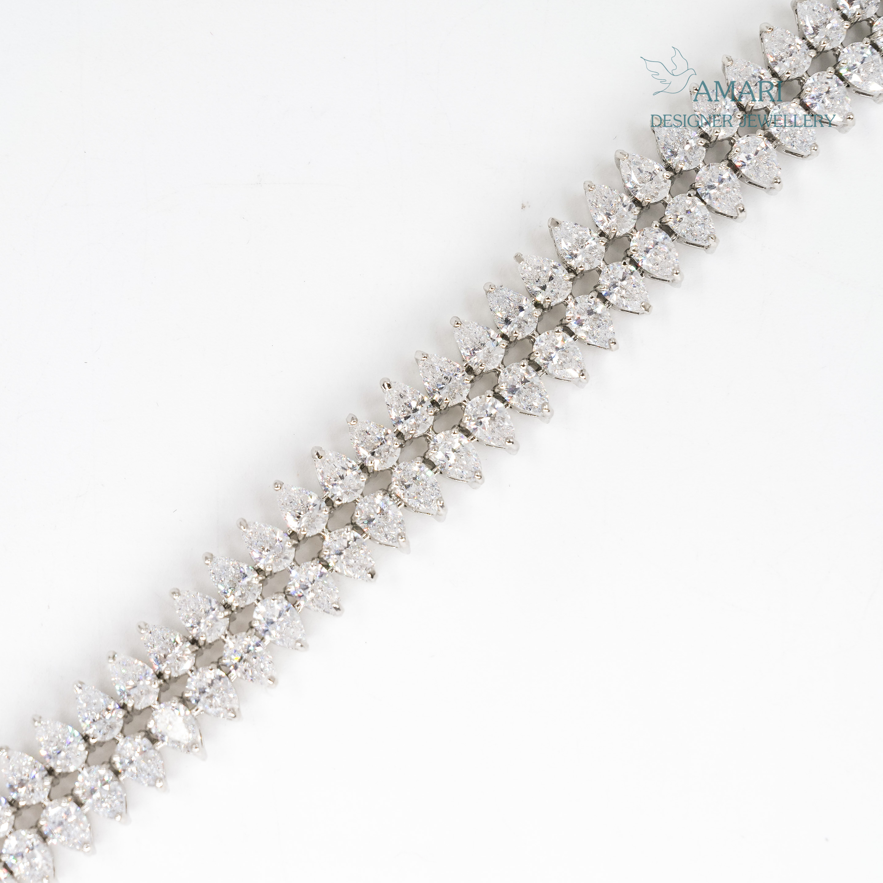 Sparkling Thick Silver Tennis Bracelet -