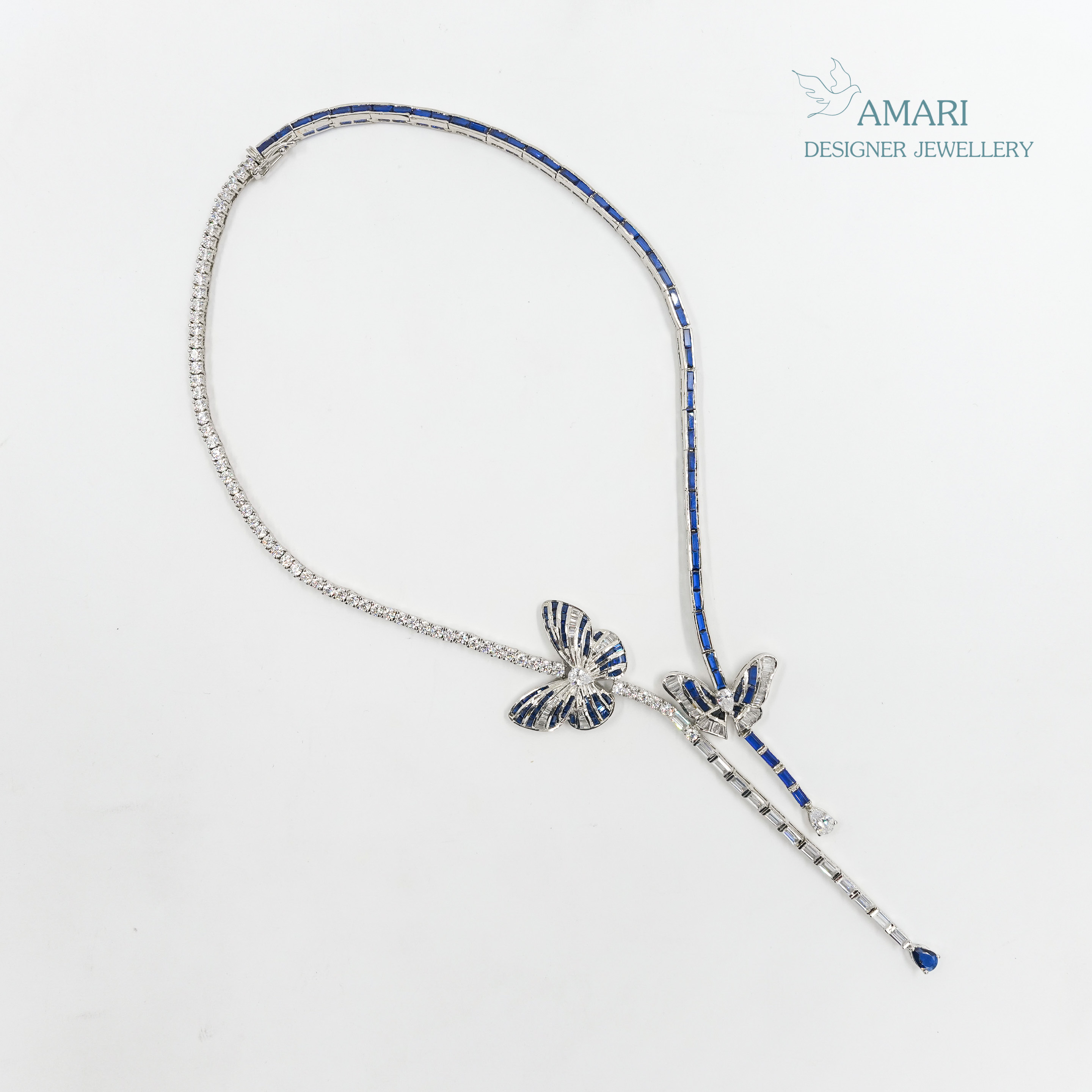 Sparkling With Butterfly Drop Necklace -