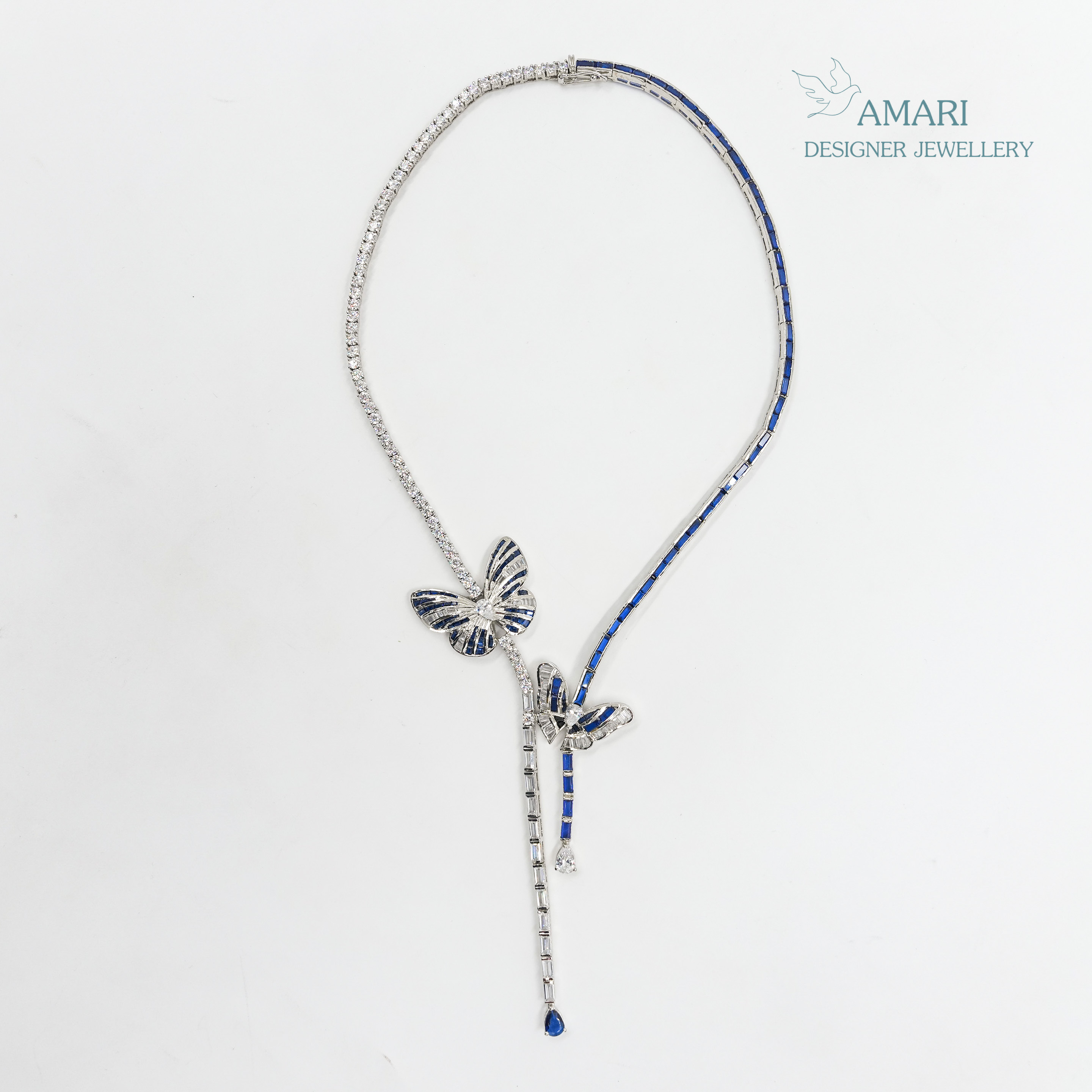 Sparkling With Butterfly Drop Necklace -