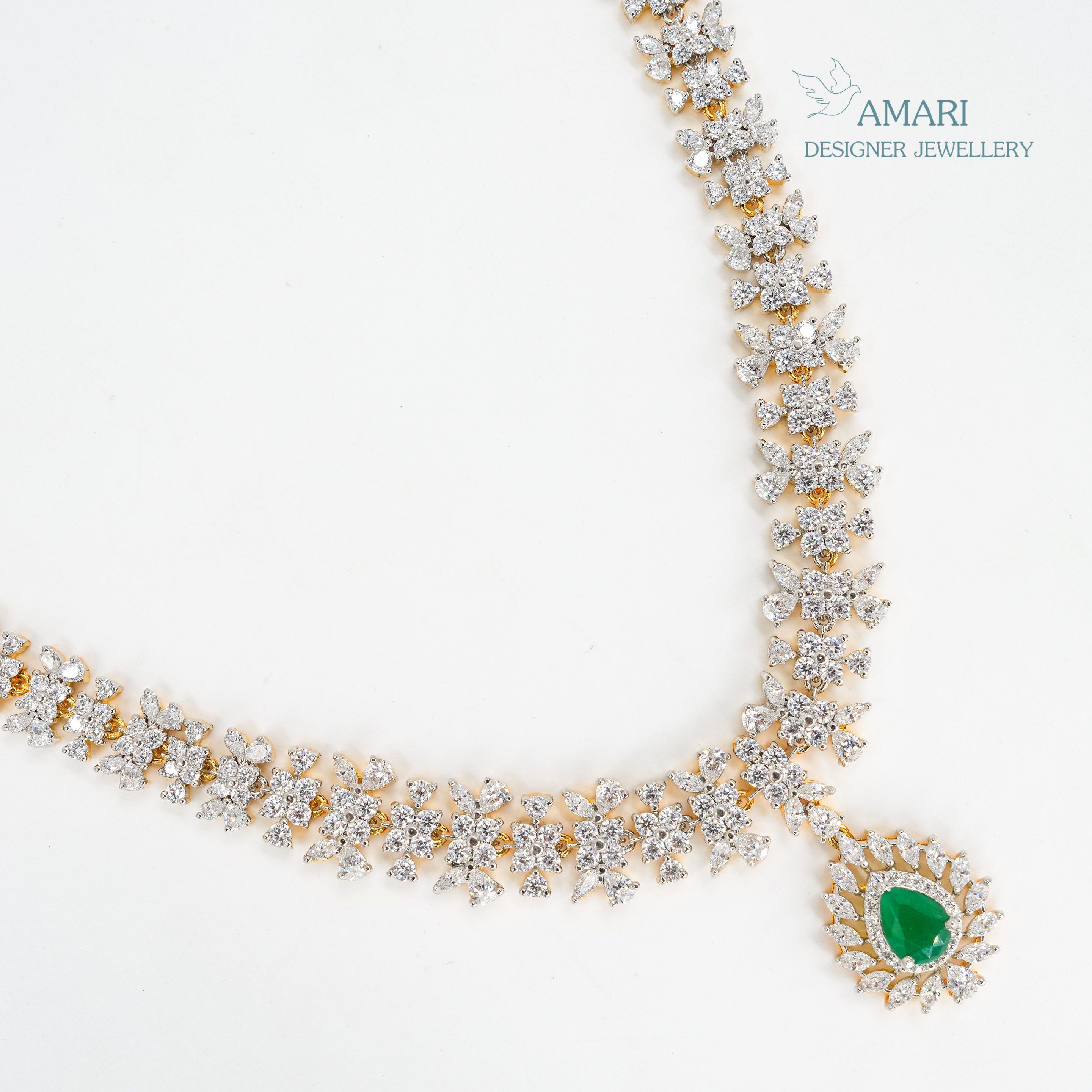 Green emerald stone Necklace -