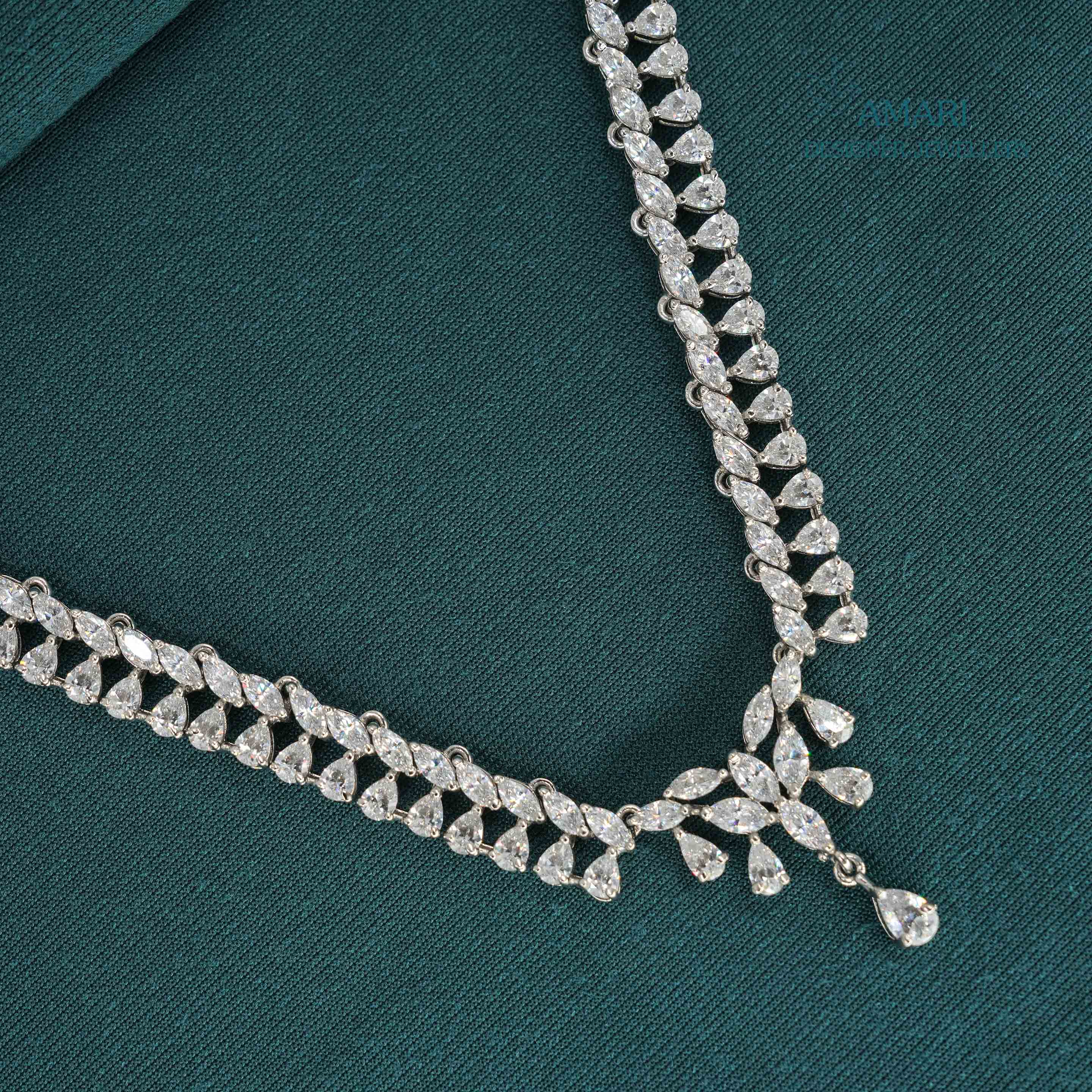 Minimalistic with white stone Necklace -