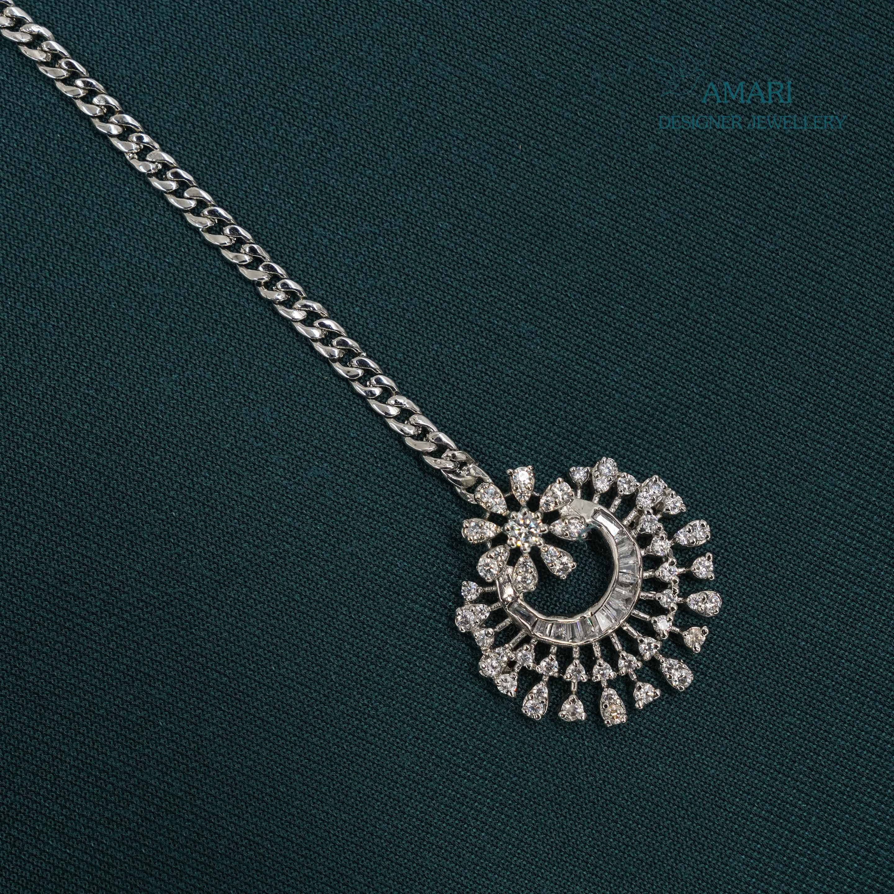 Simple And Sober Silver Maangtika -