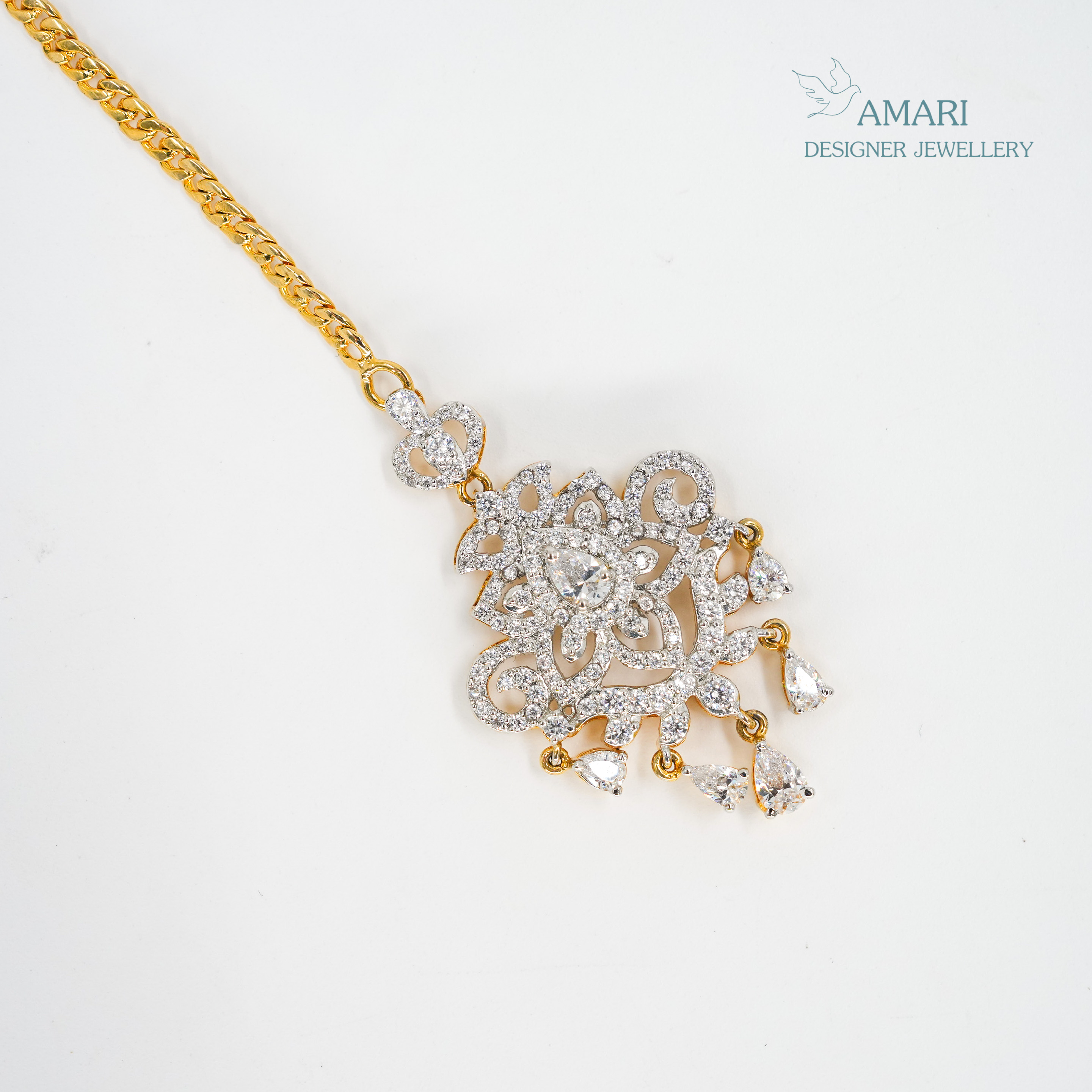 Eternal Stackable Drops Silver Maangtika -