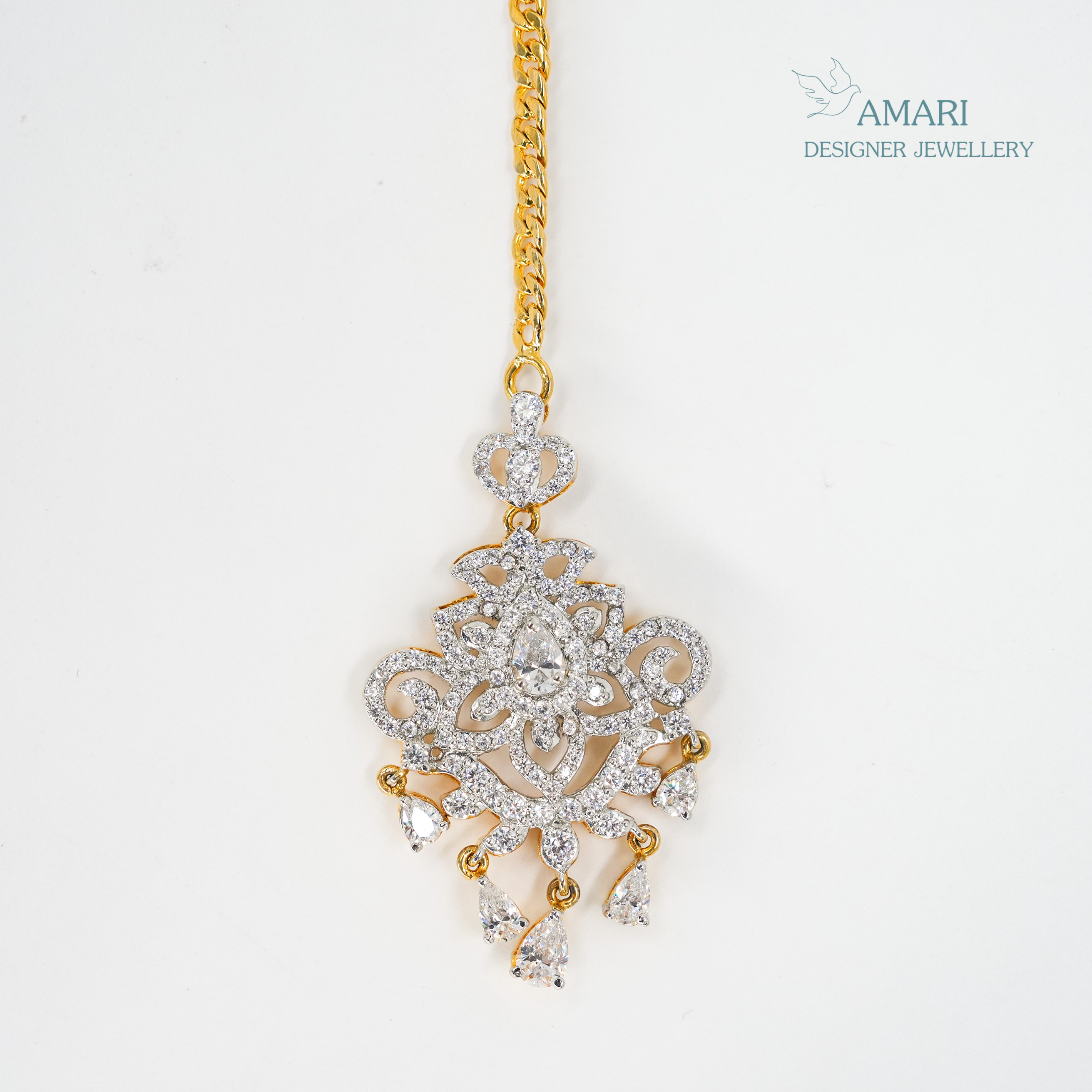 Eternal Stackable Drops Silver Maangtika -