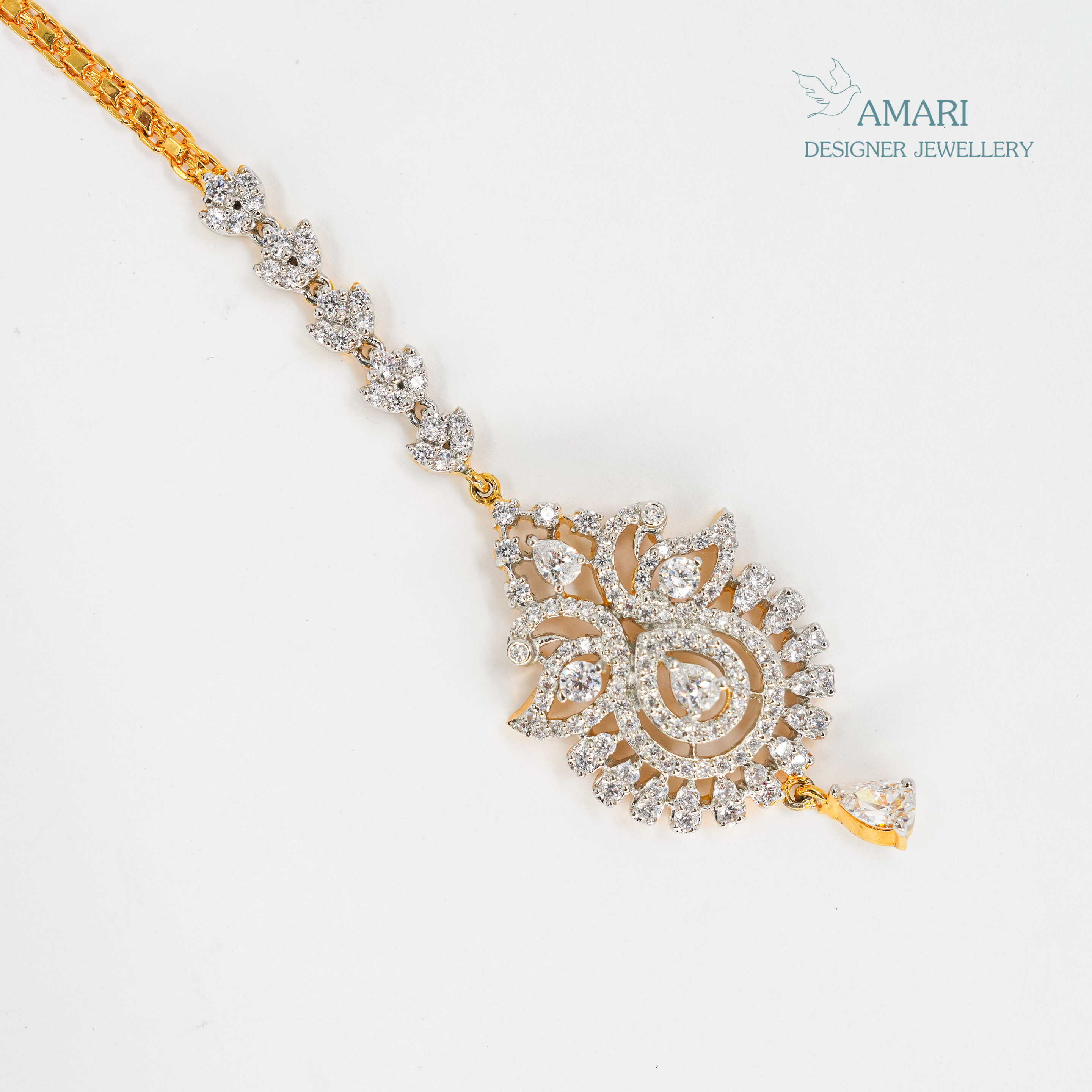 Simple And Sober With Drop Silver Maangtika -