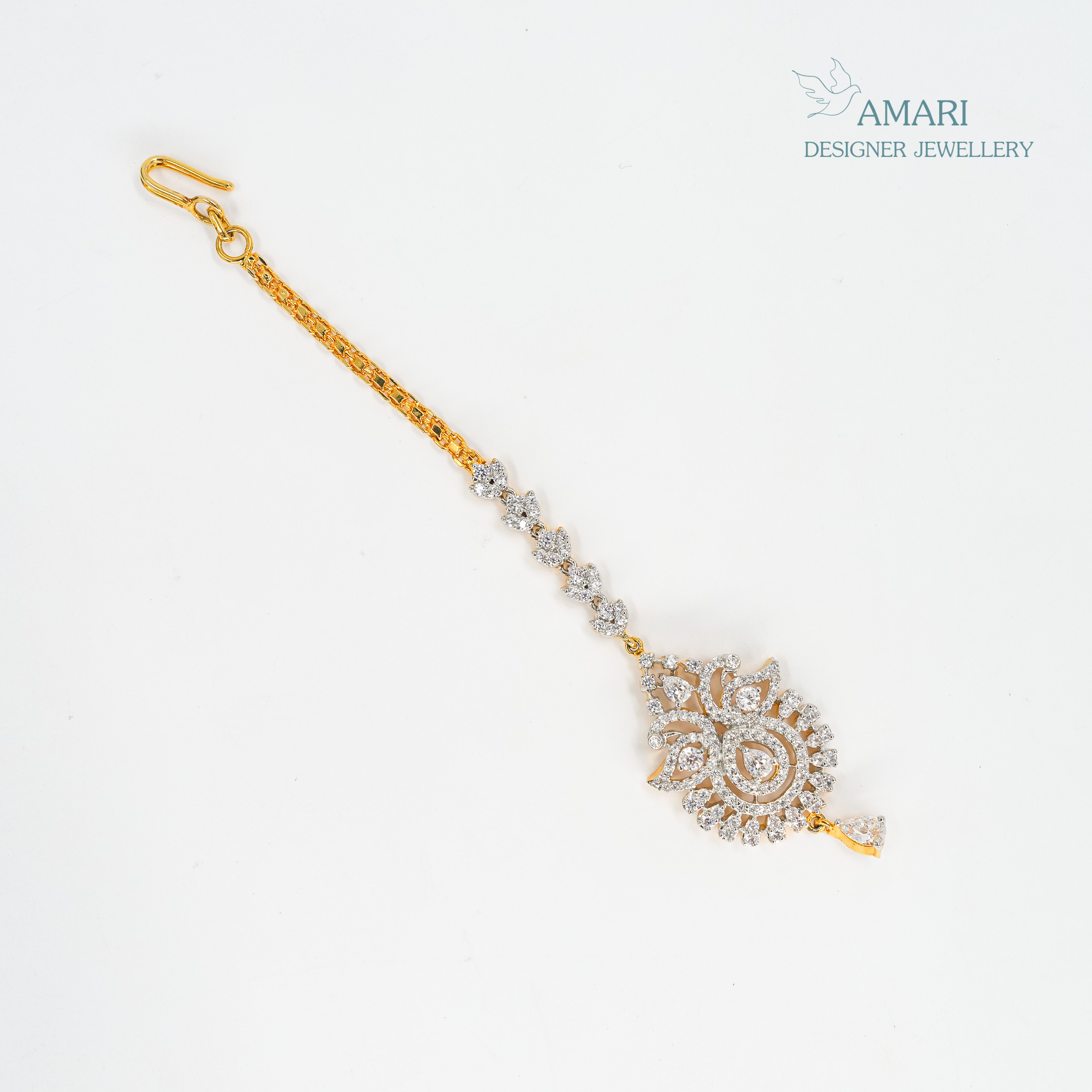 Simple And Sober With Drop Silver Maangtika -