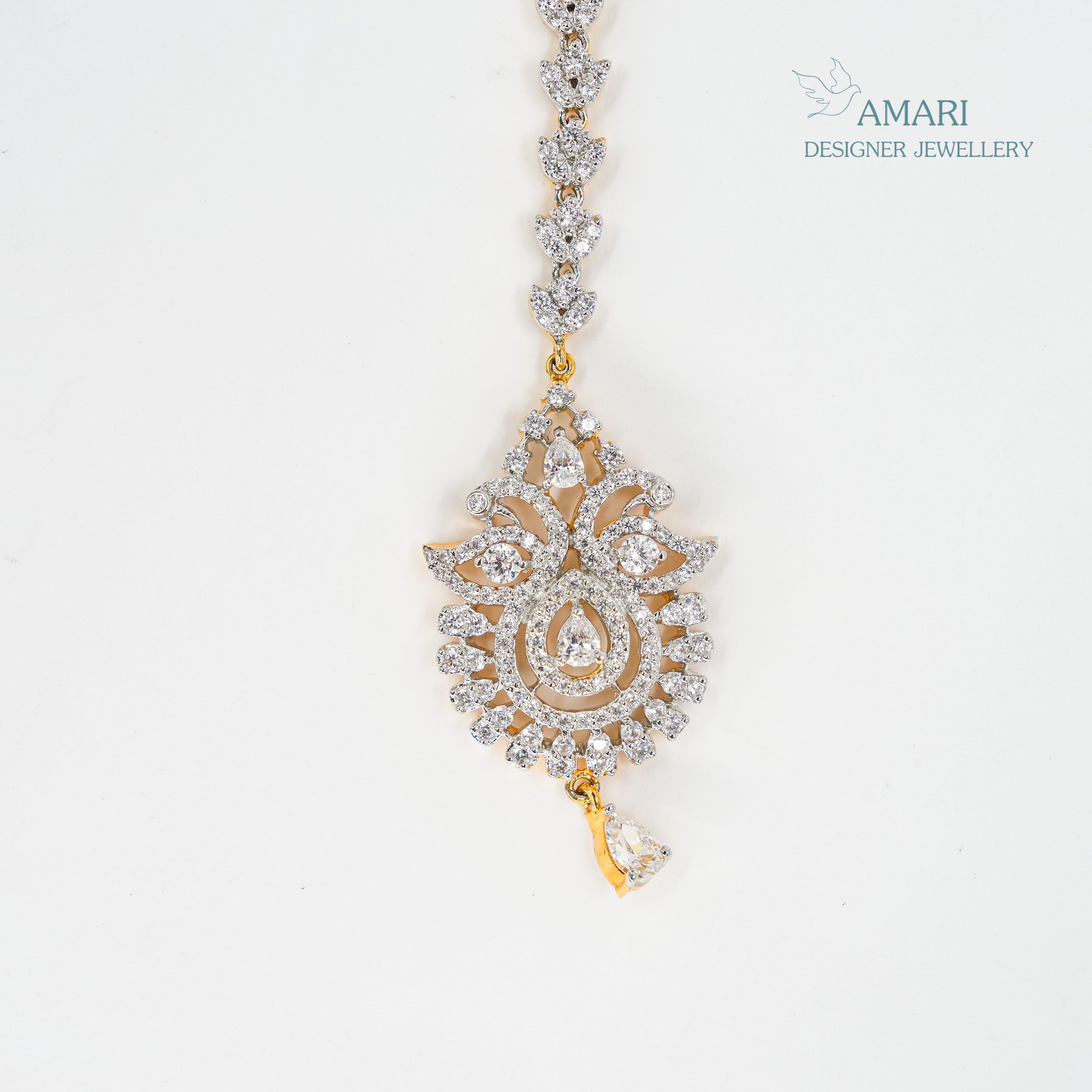 Simple And Sober With Drop Silver Maangtika -