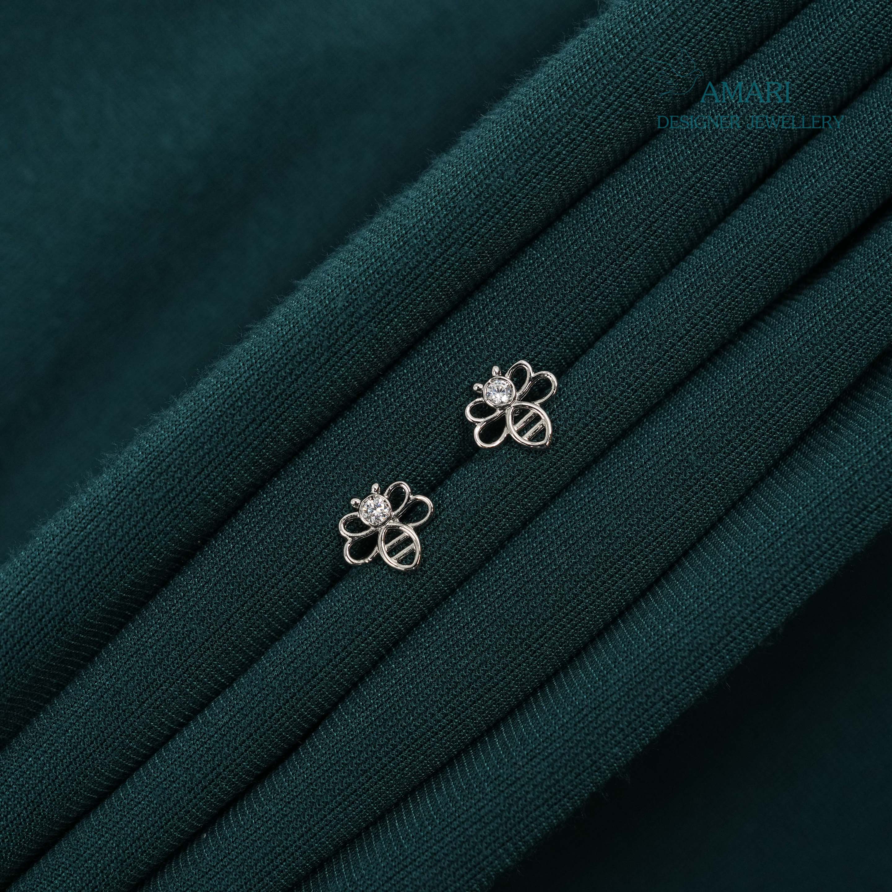 Neat Shine Silver Earrings -