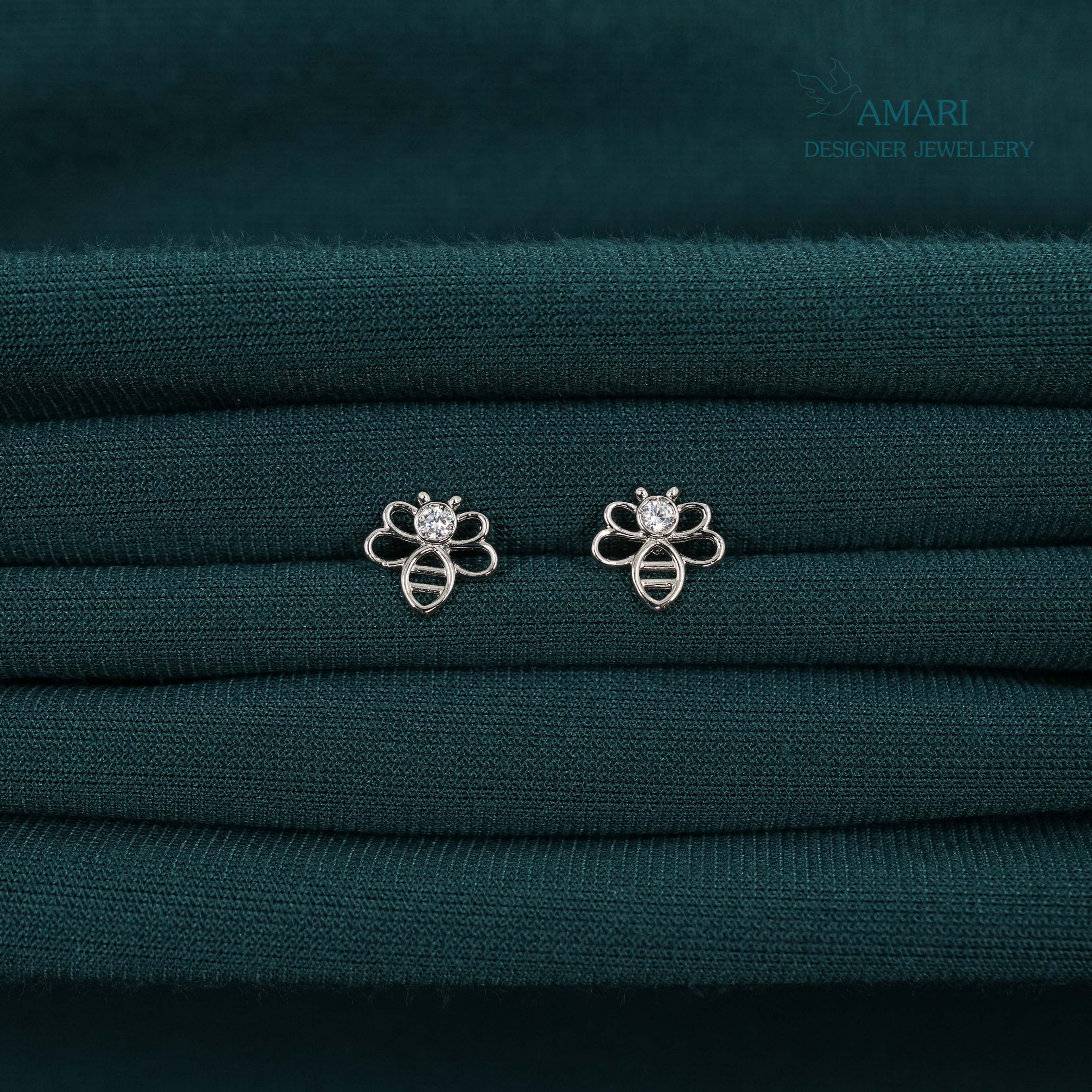 Neat Shine Silver Earrings -