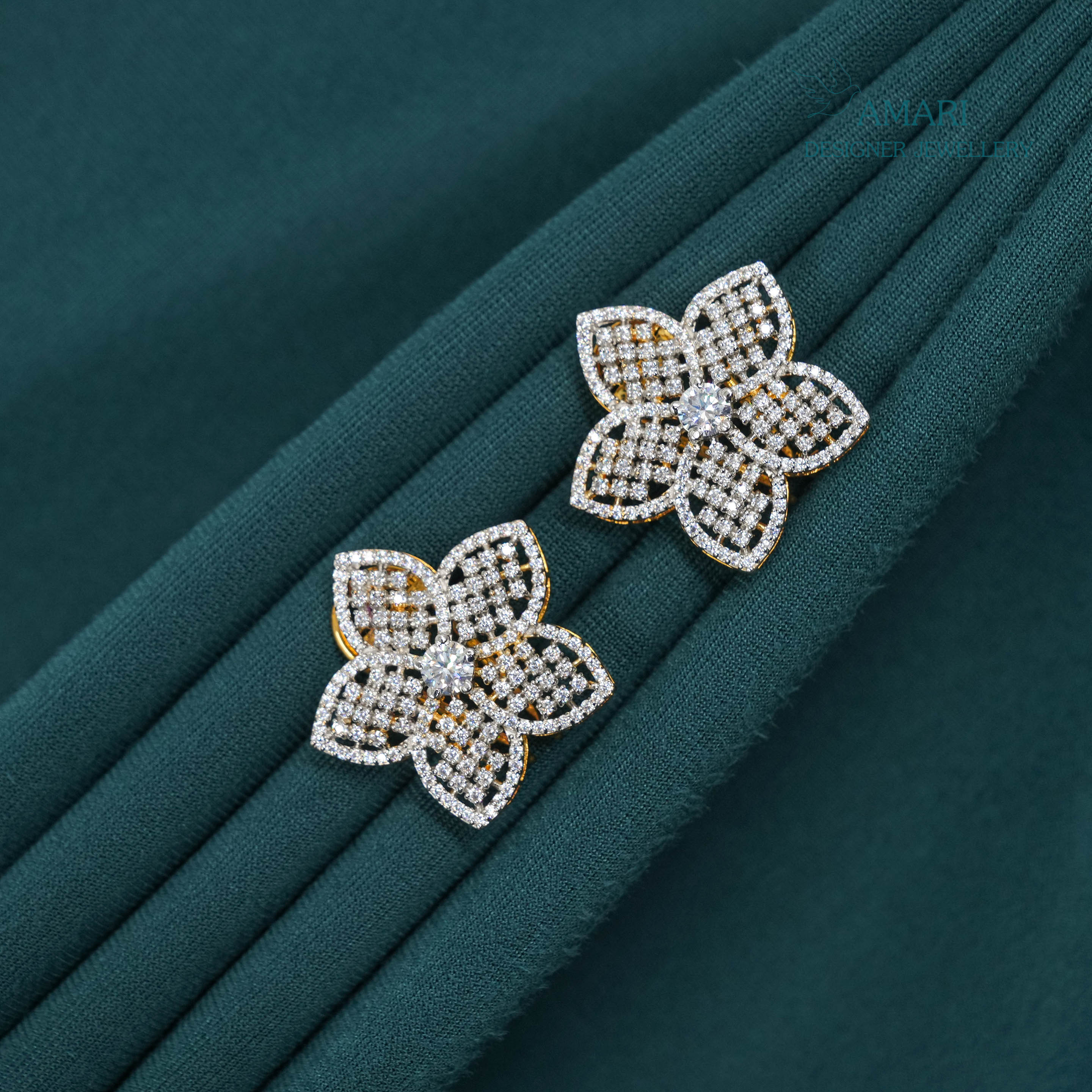 Sleek Glamour Silver Earrings -