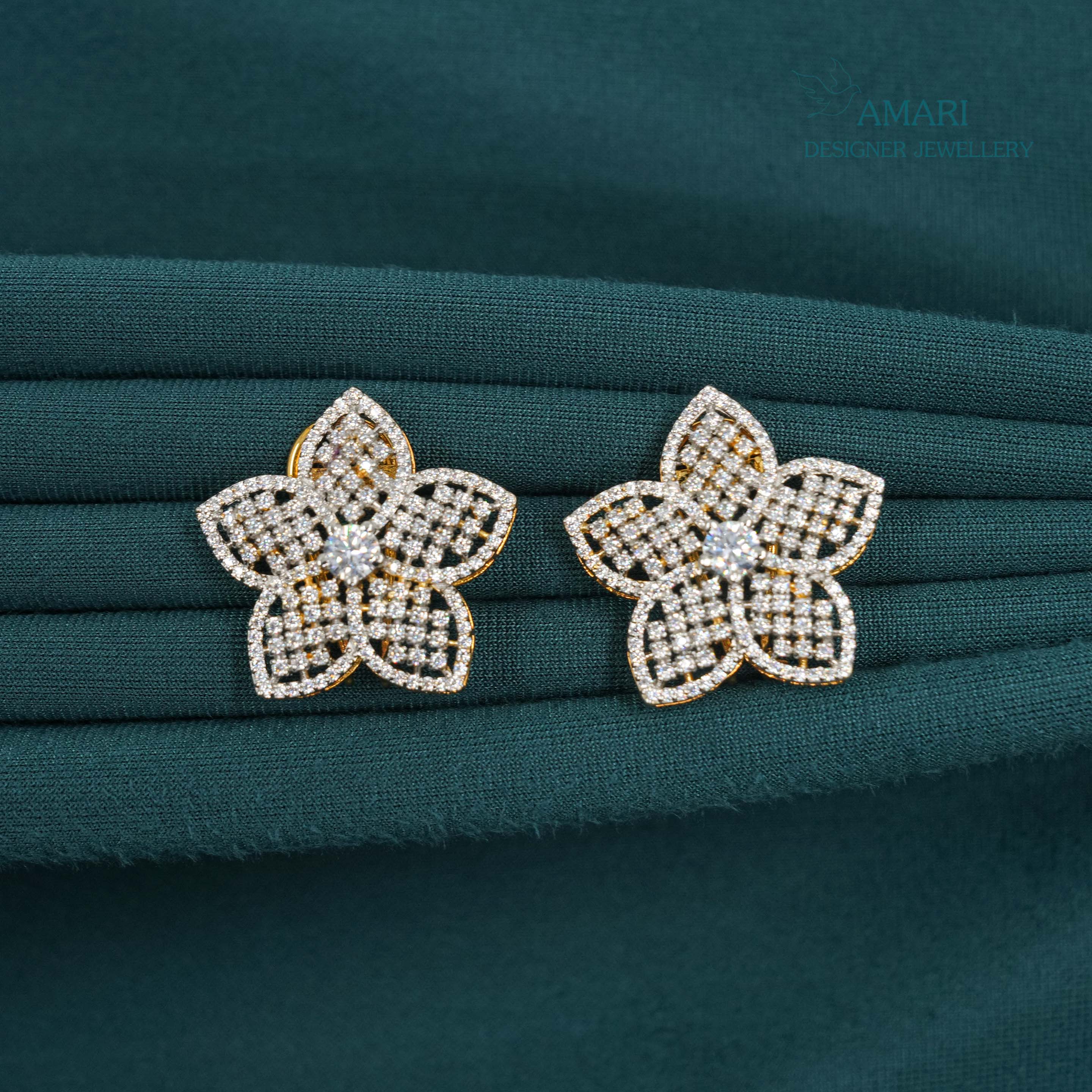 Sleek Glamour Silver Earrings -