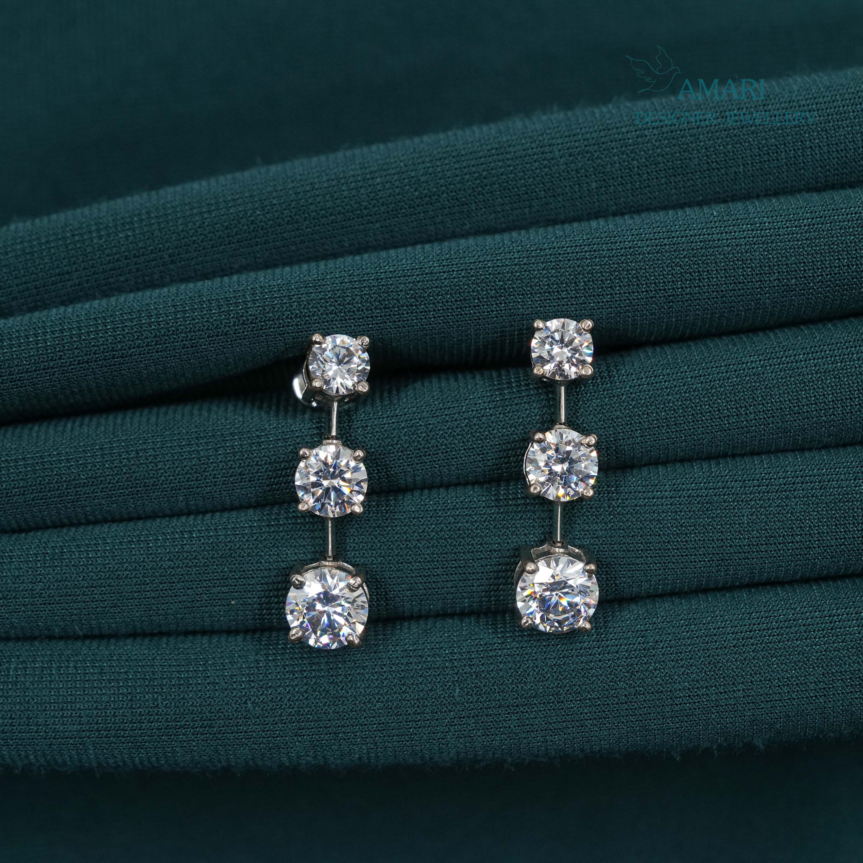 Effortless Glam Silver Earrings -