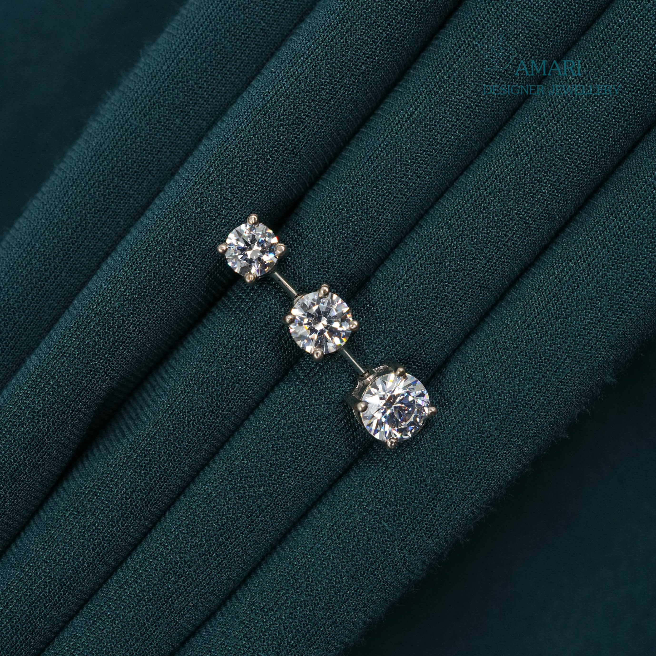 Effortless Glam Silver Earrings -