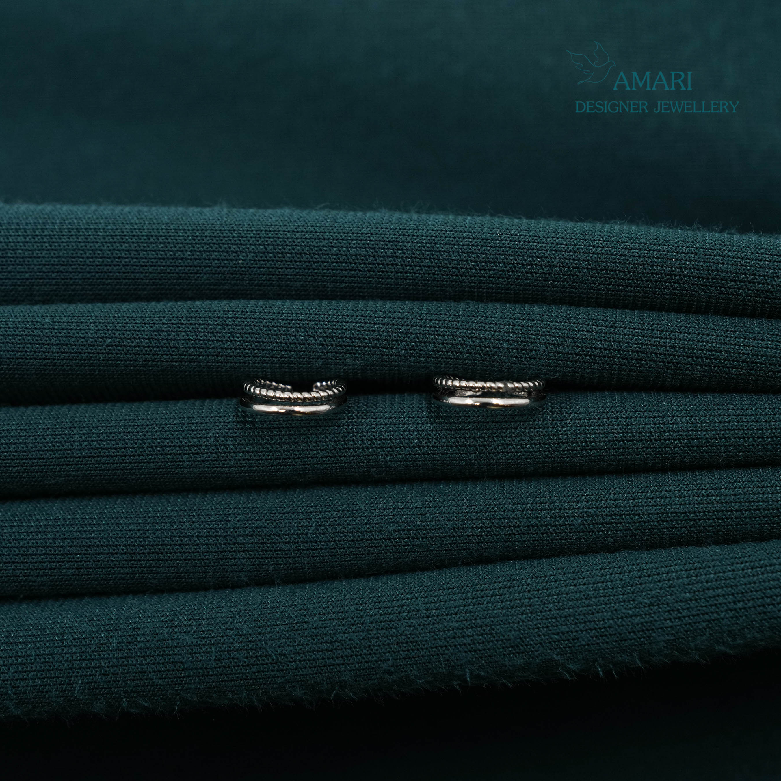 Modern Glow Silver Earrings -