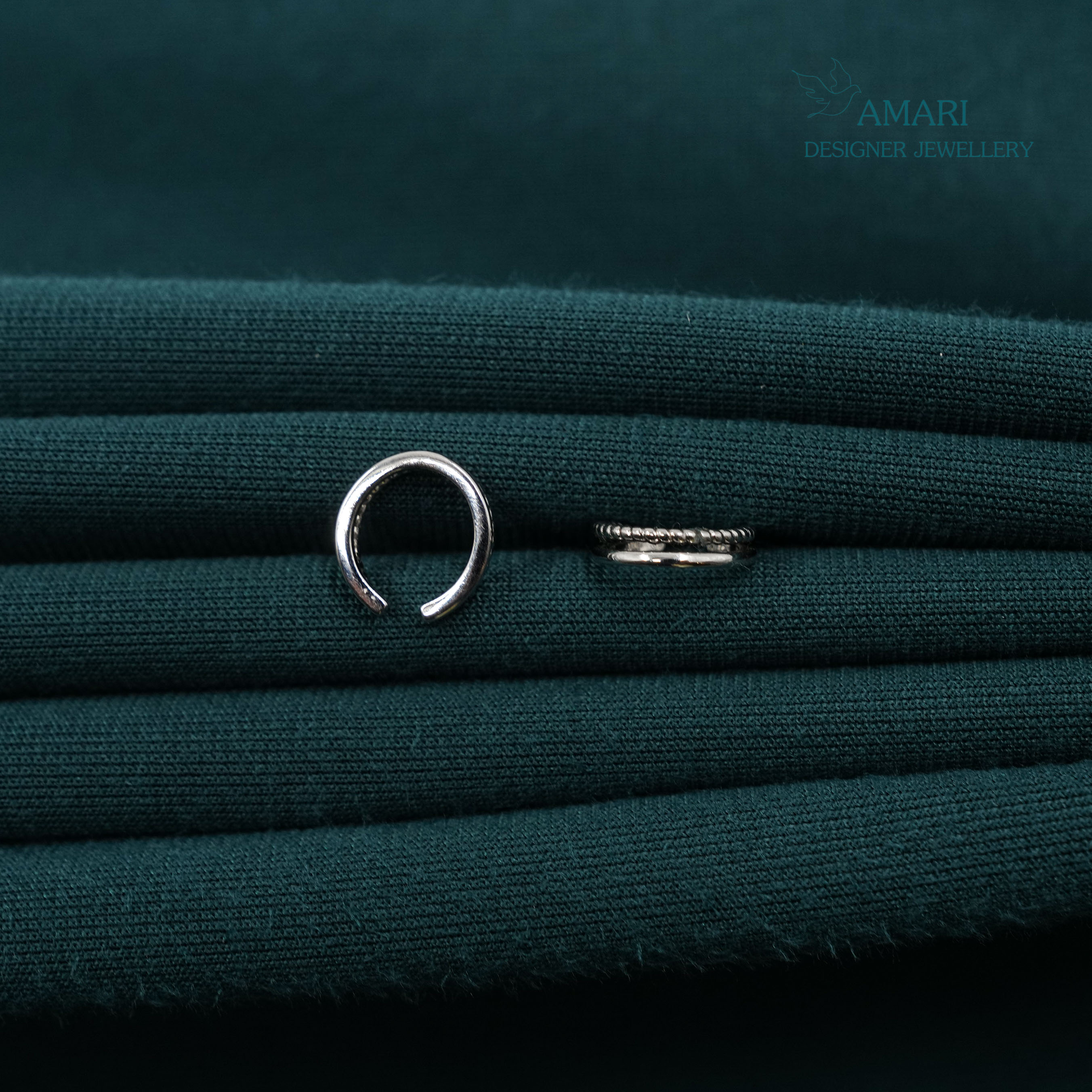 Modern Glow Silver Earrings -