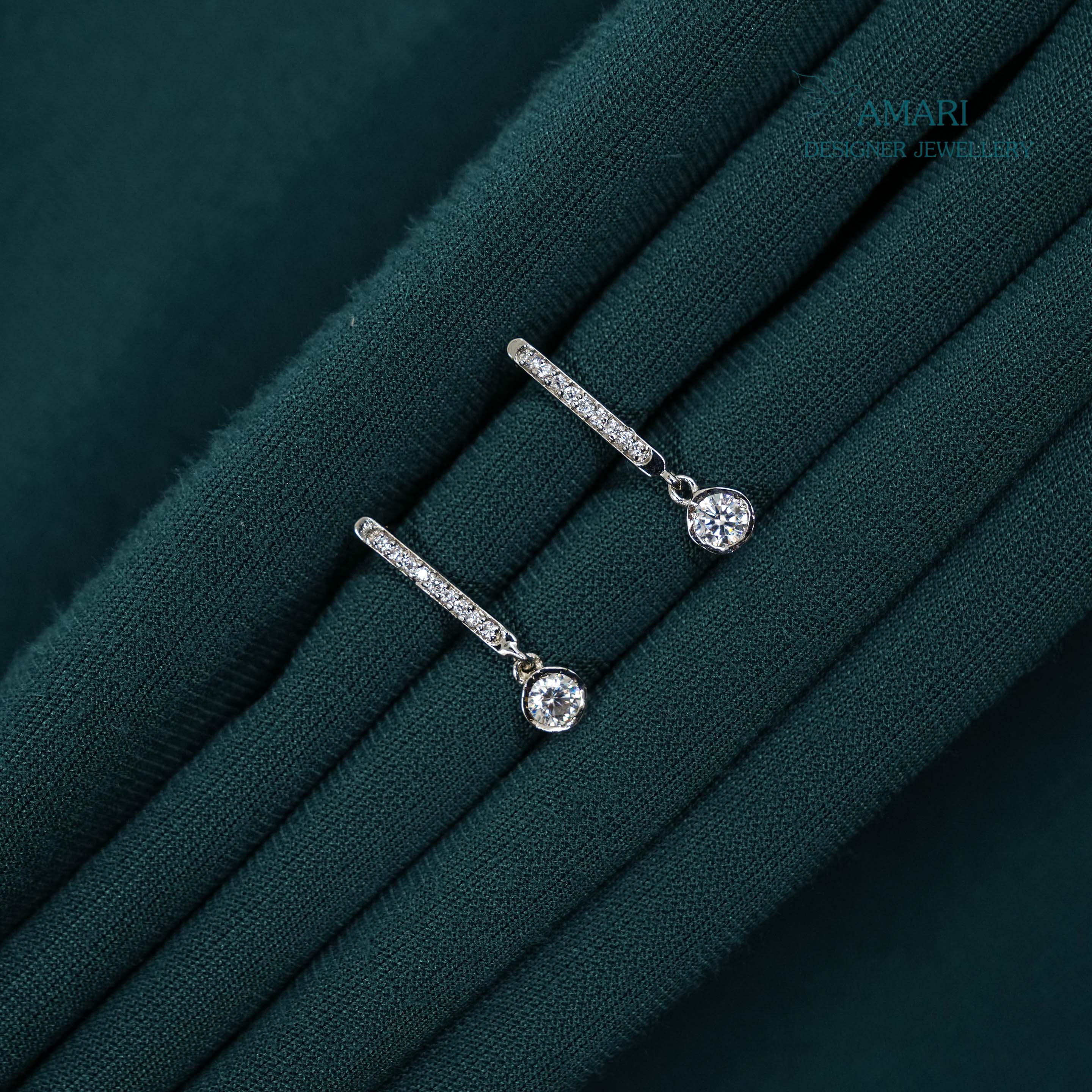 Pure Glam Silver Earrings -