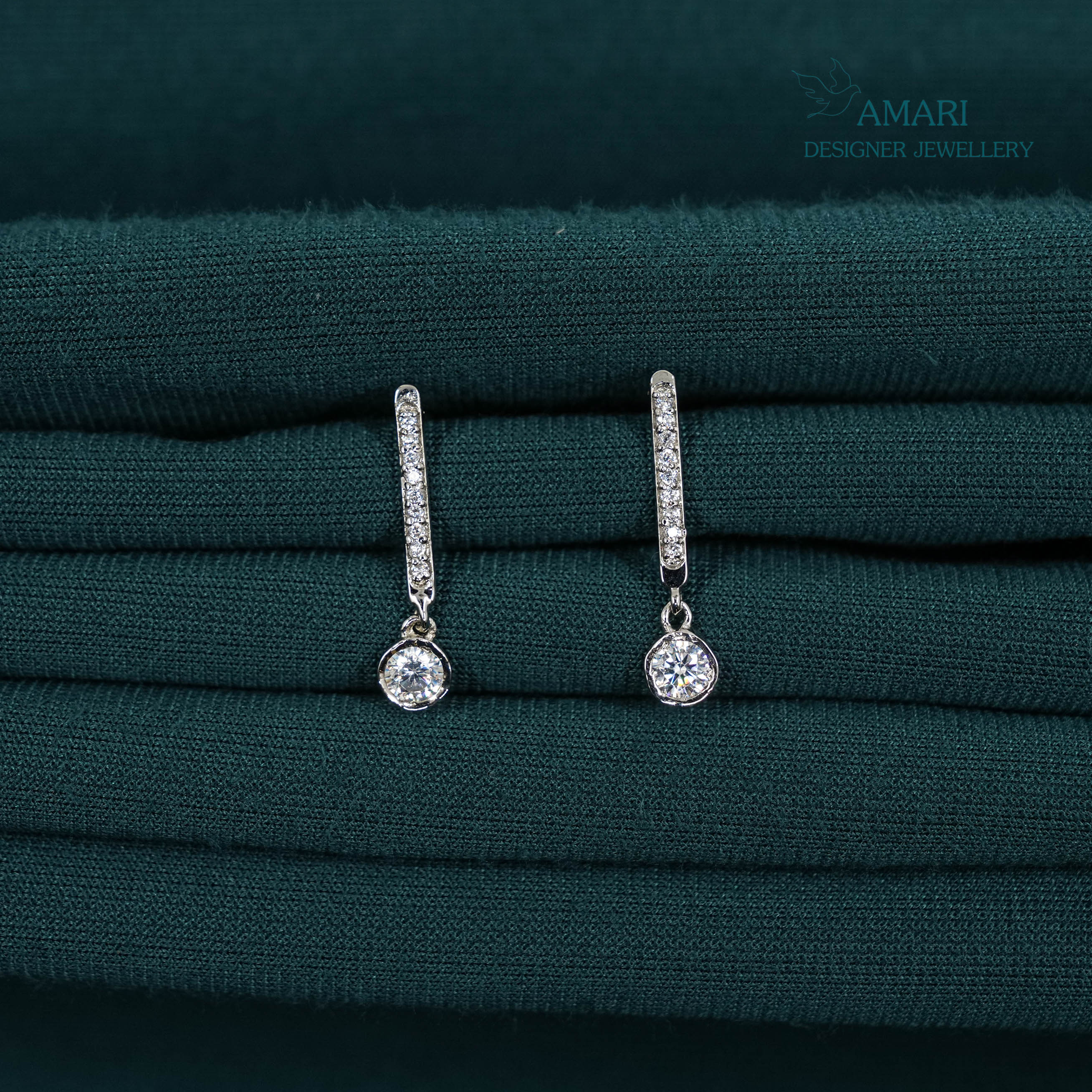 Pure Glam Silver Earrings -