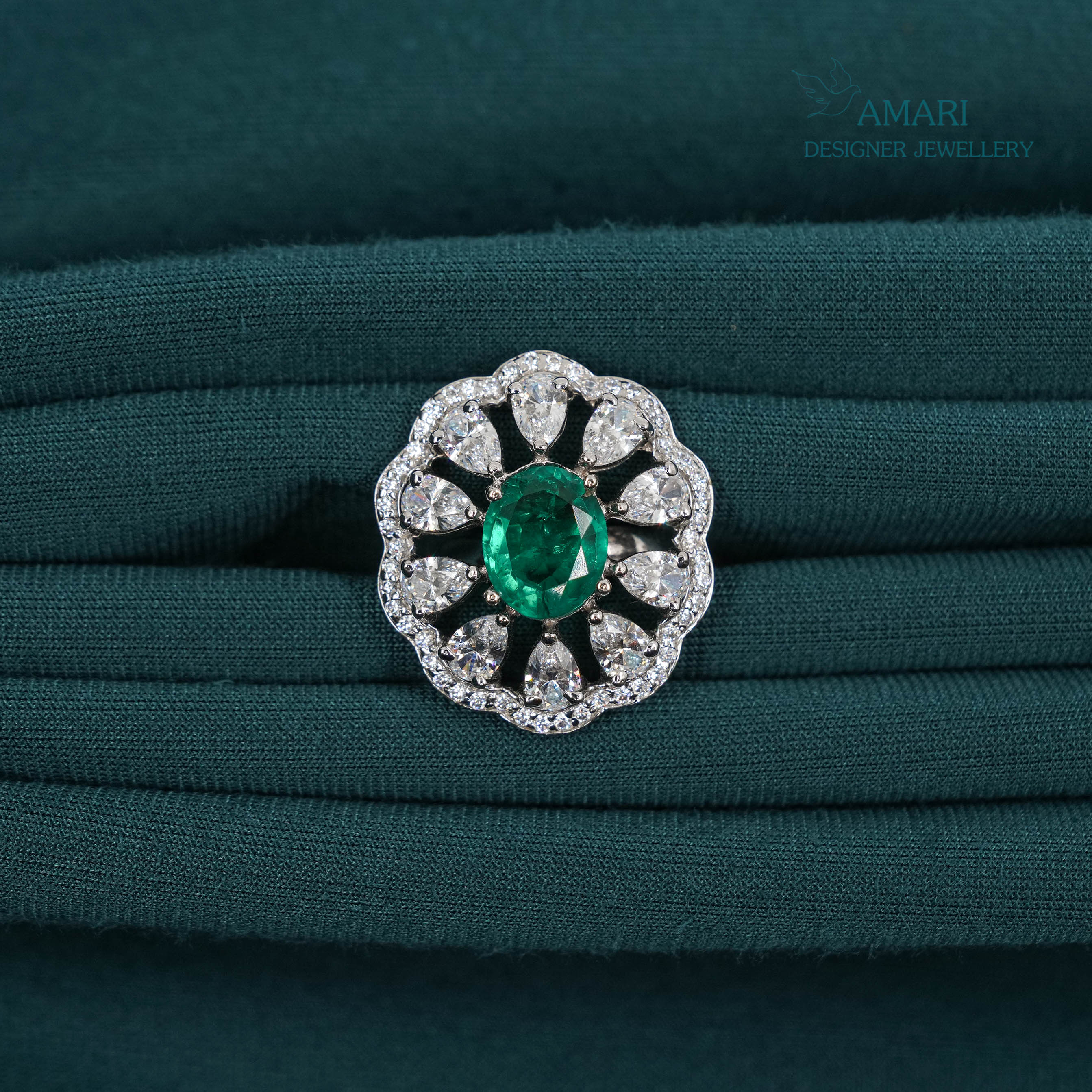 Charm in Silver Ring -