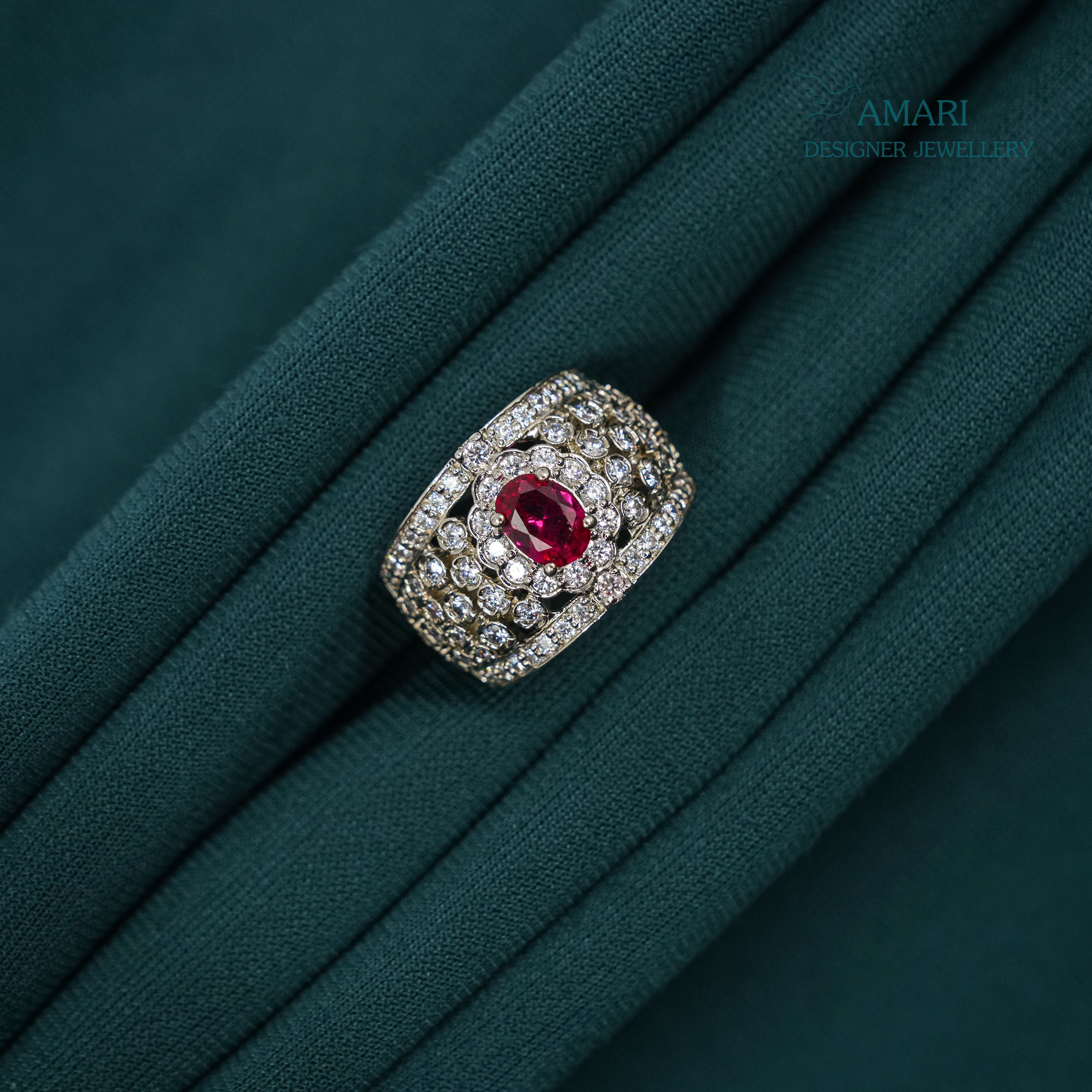 Sleek Touch Silver Ring -