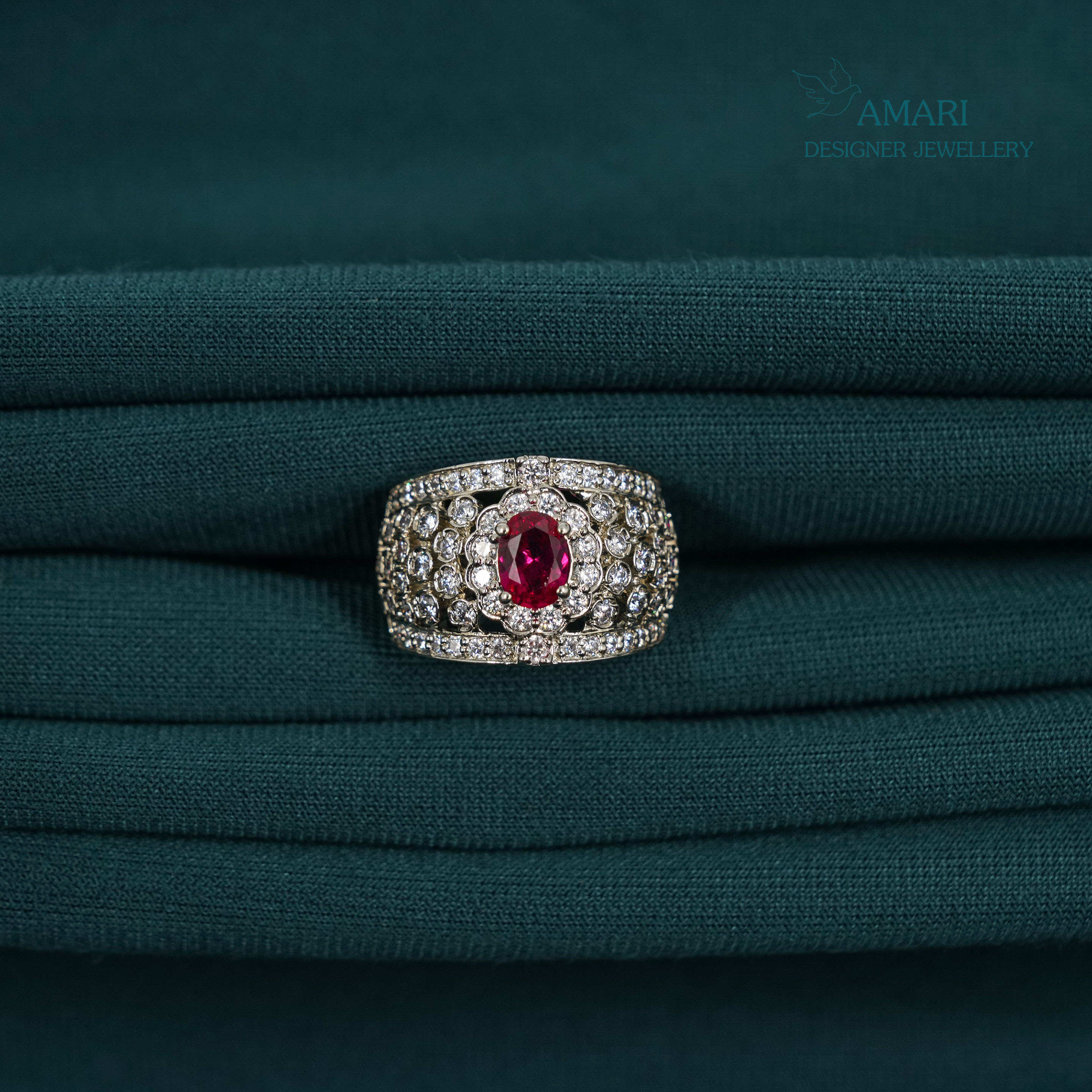 Sleek Touch Silver Ring -