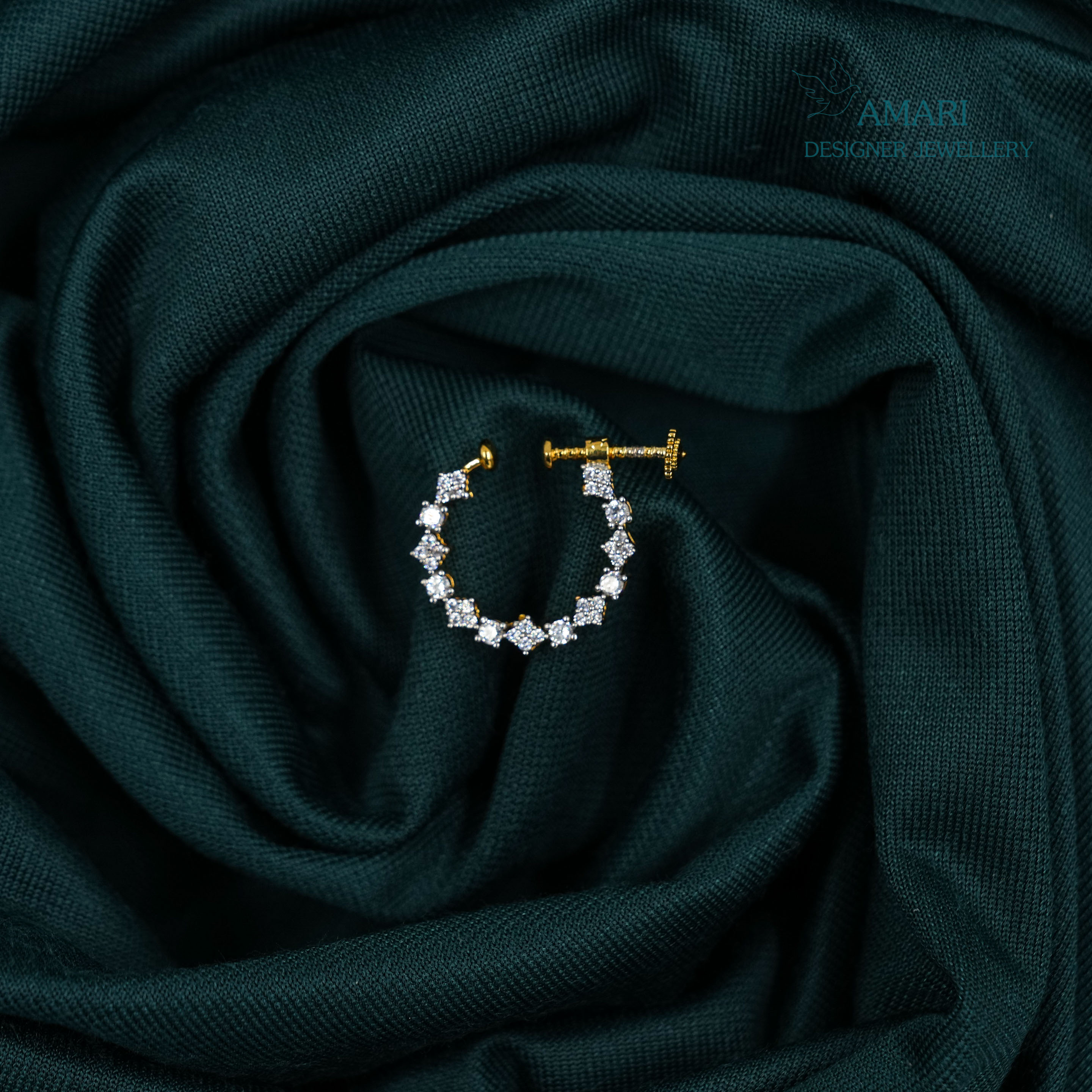 Square Shape Screw Type Nose Ring -