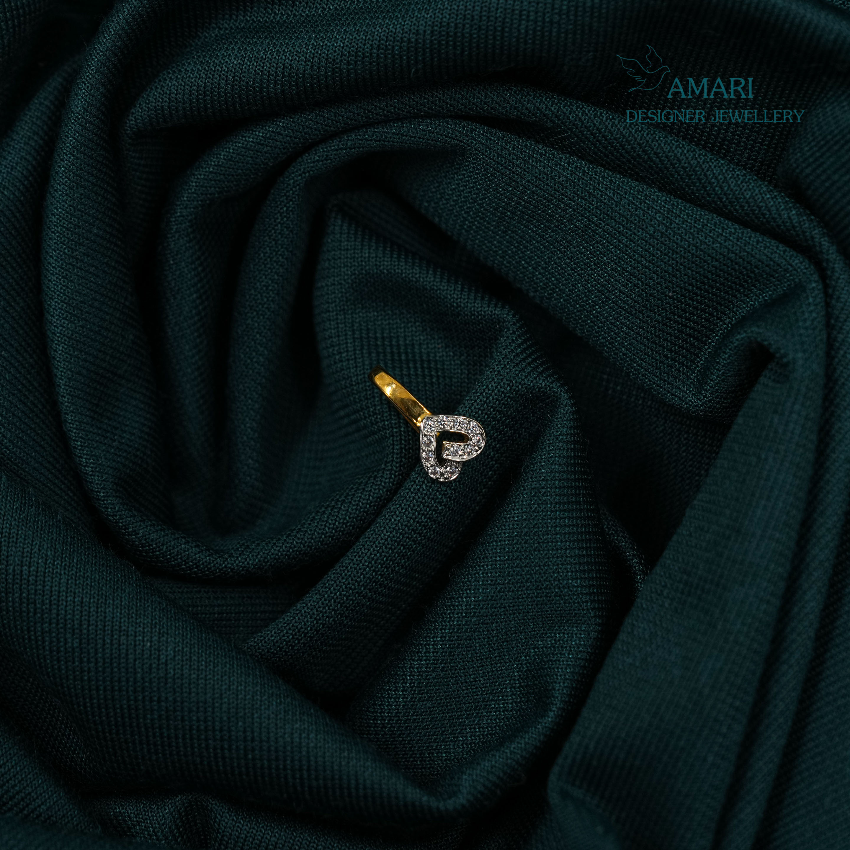 Elegant Heart Shape Pressing Type Nose Ring -