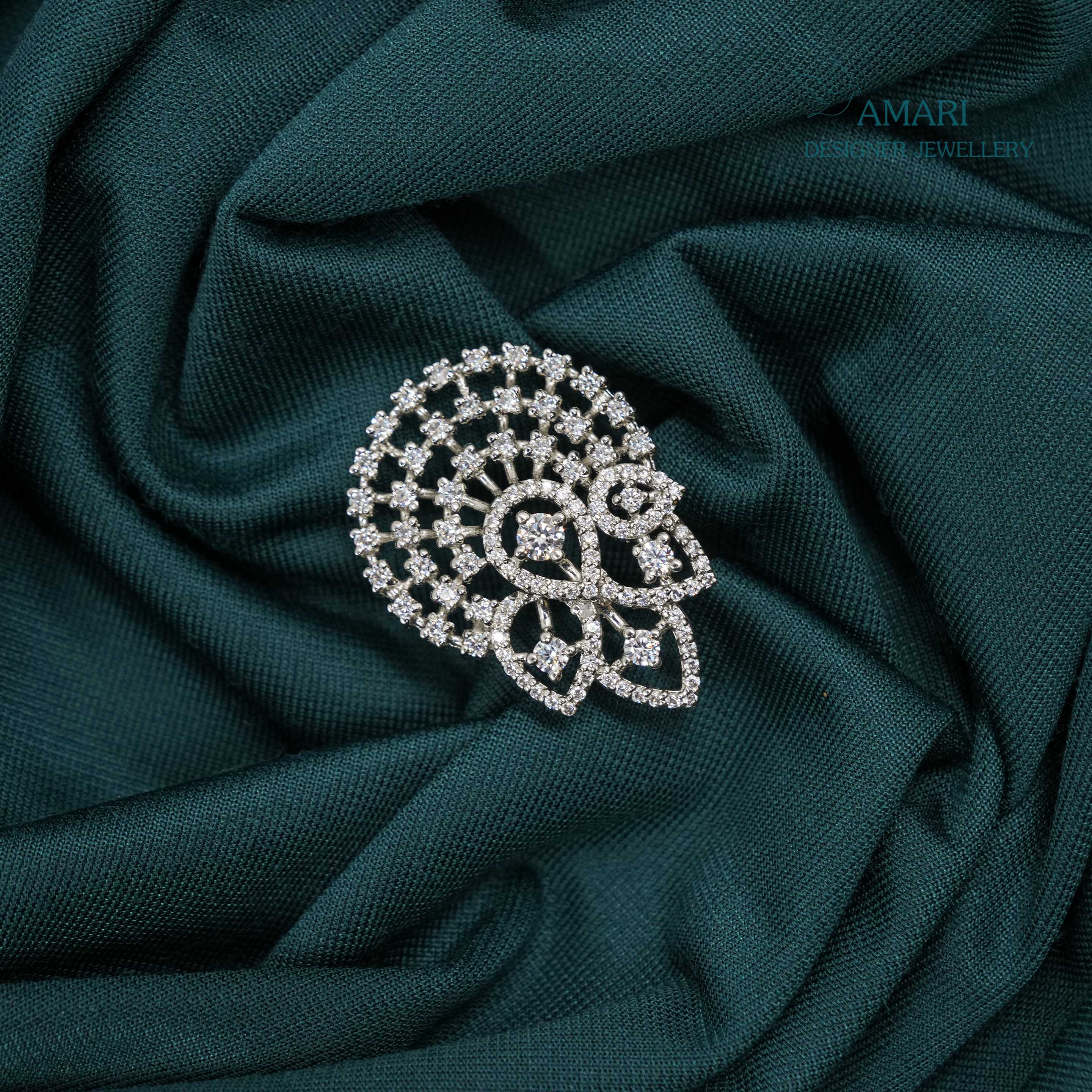 Floral And Sterling Pendant