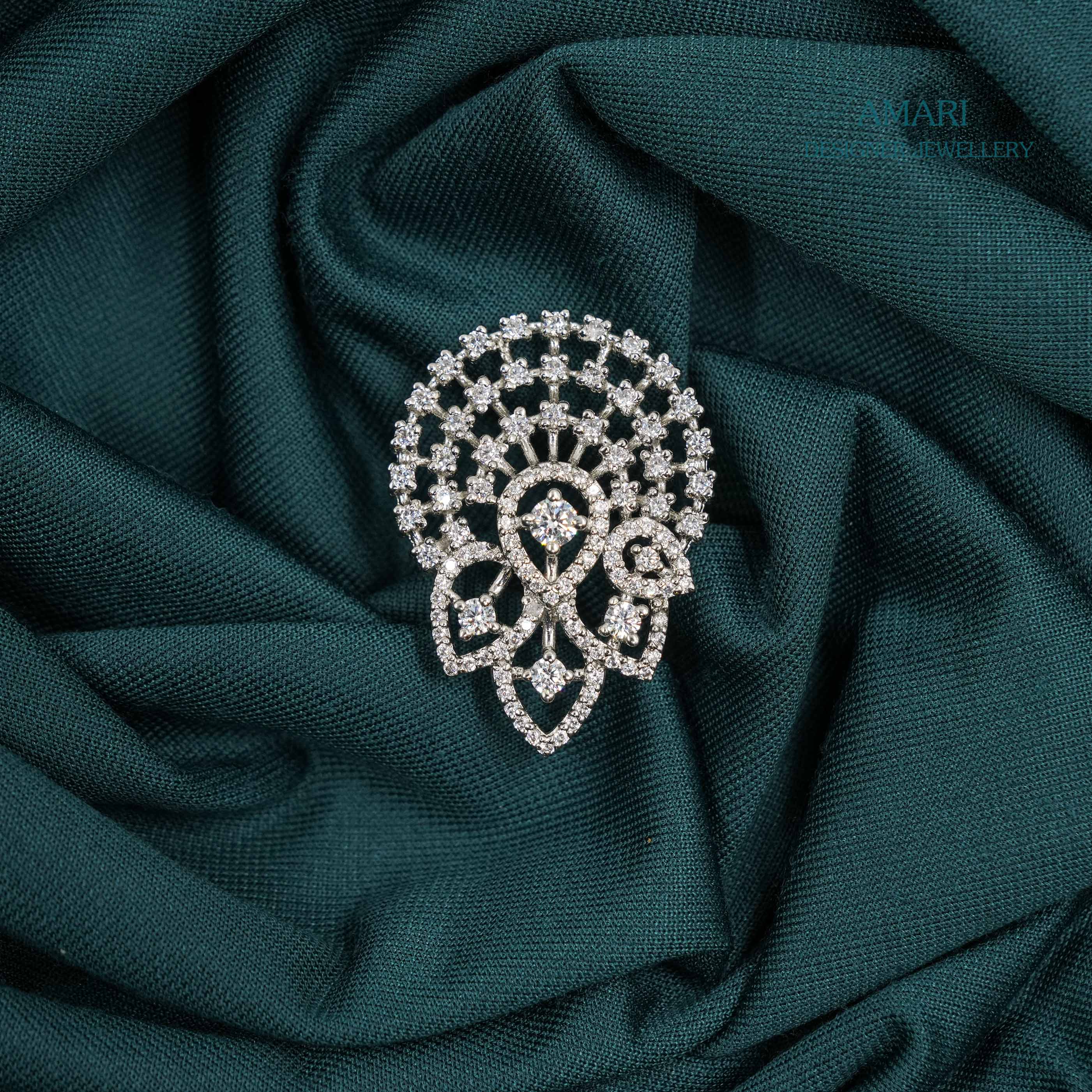 Floral And Sterling Pendant -