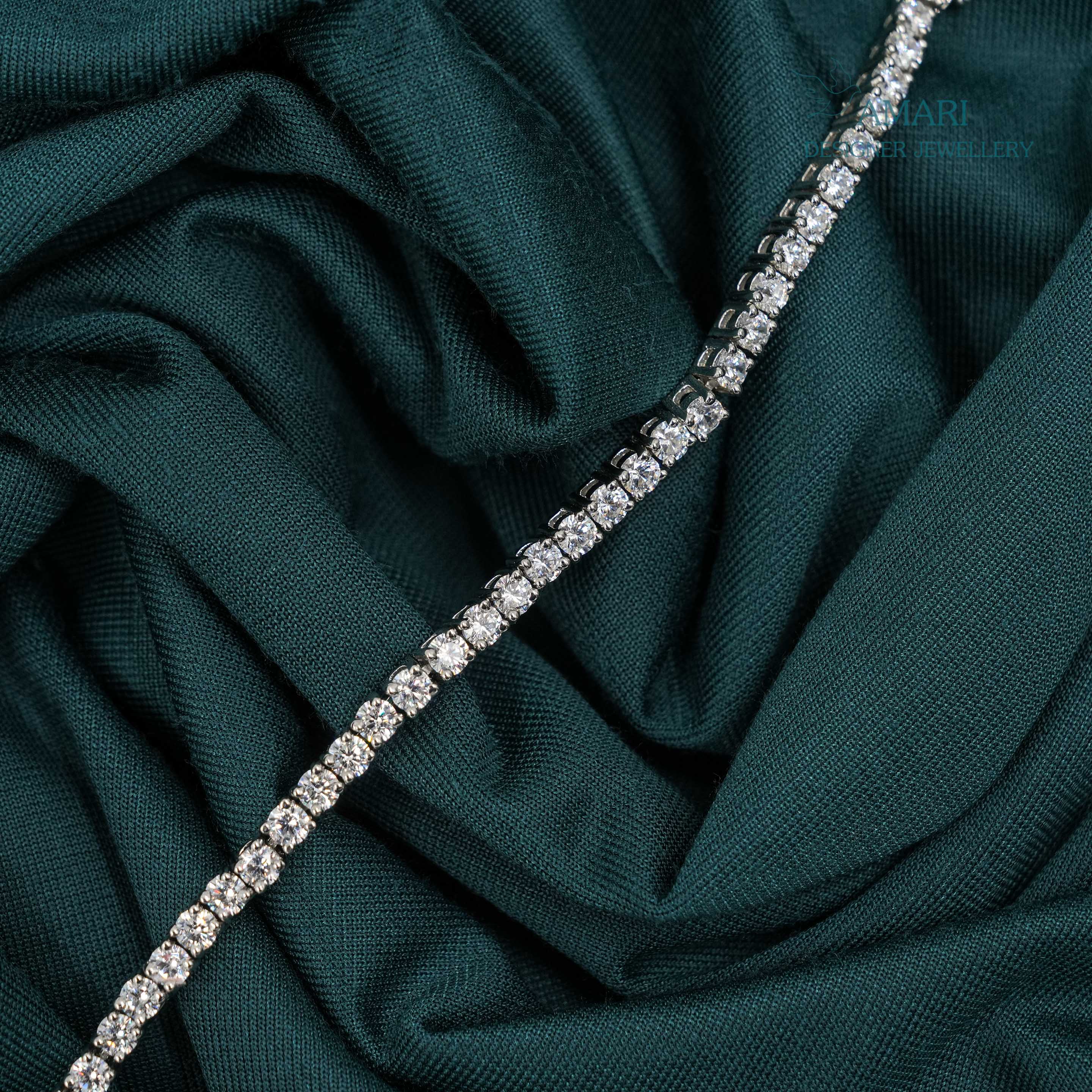 Silver Staple Tennis Bracelet