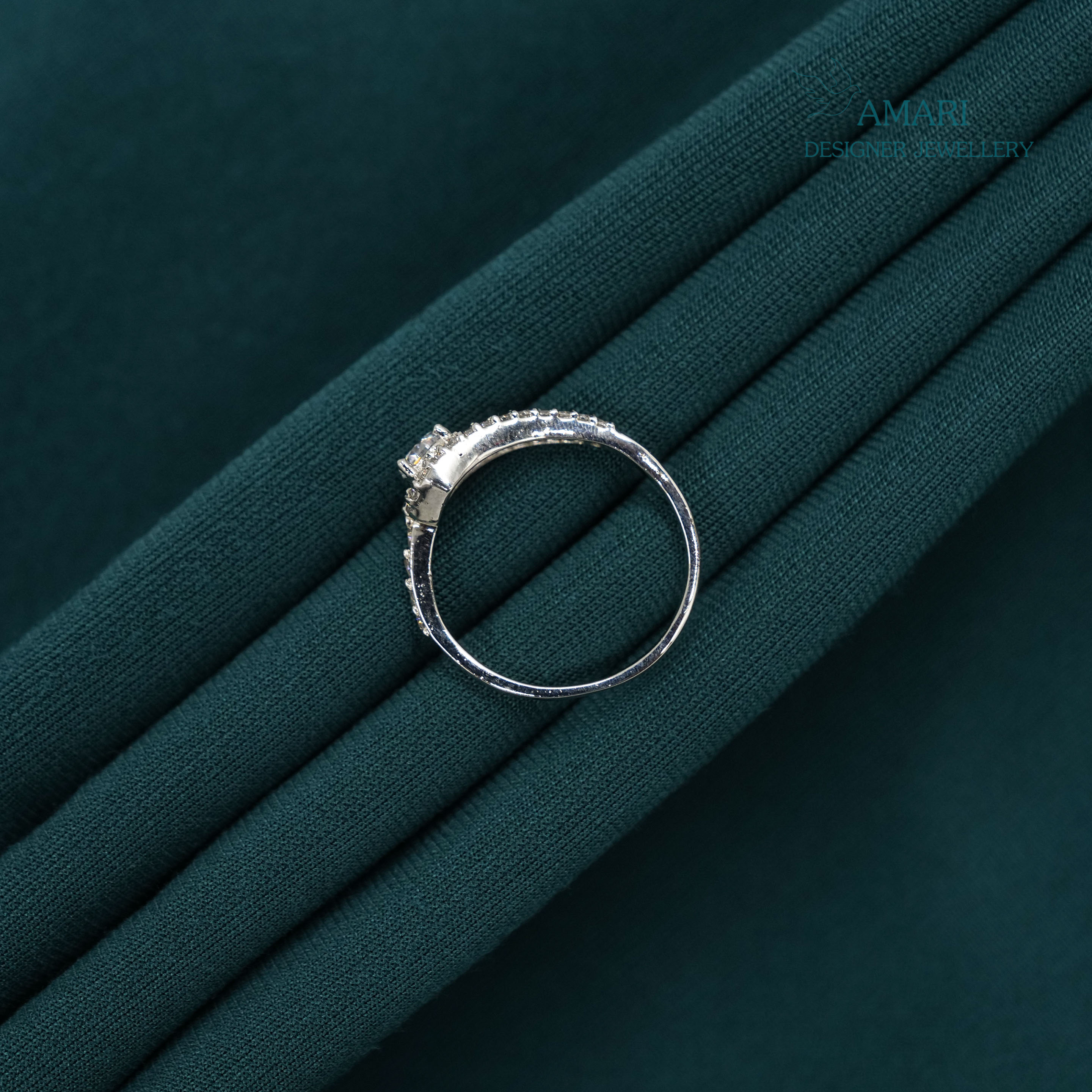 Subtle Glow Silver Ring -