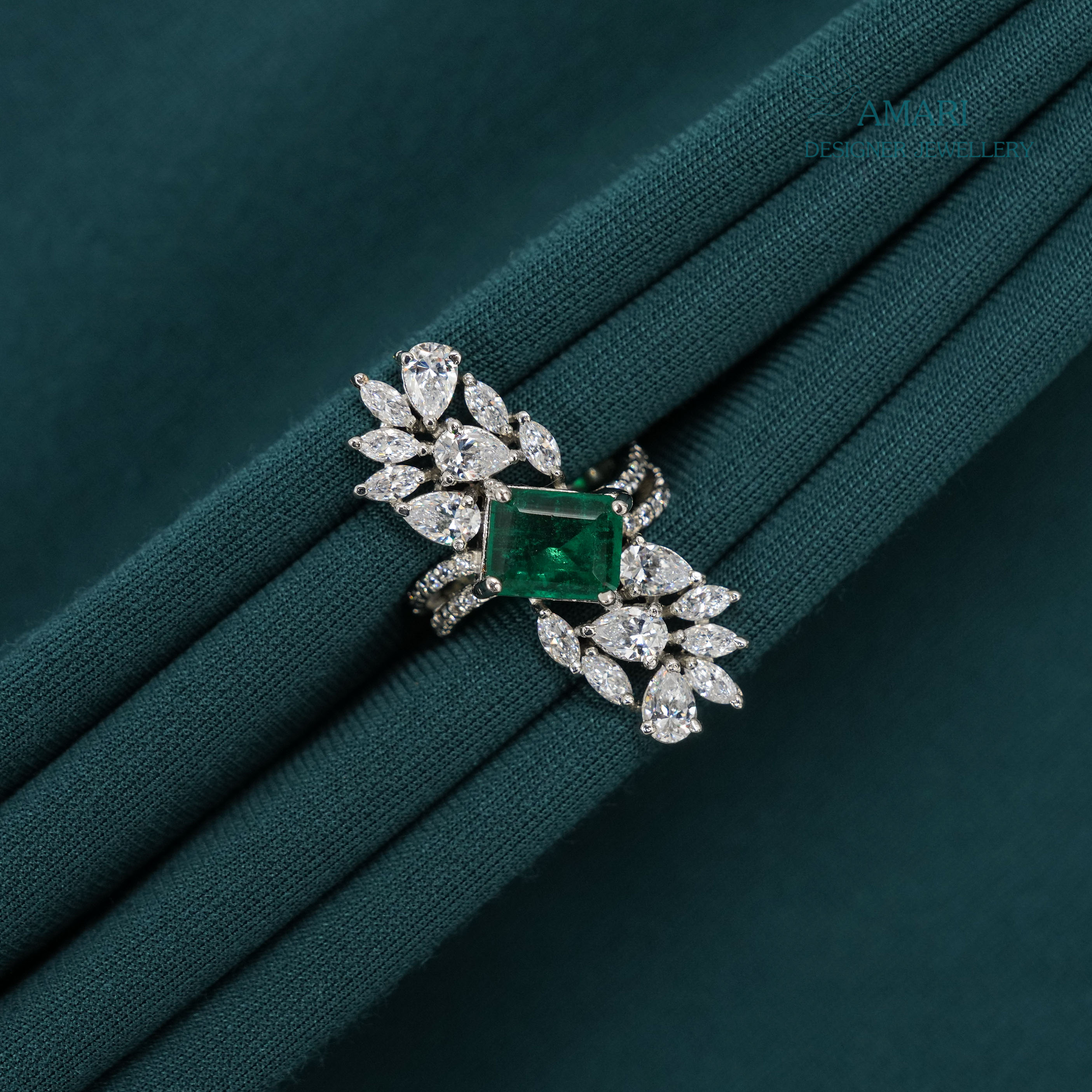 Clear Shine Silver Ring -