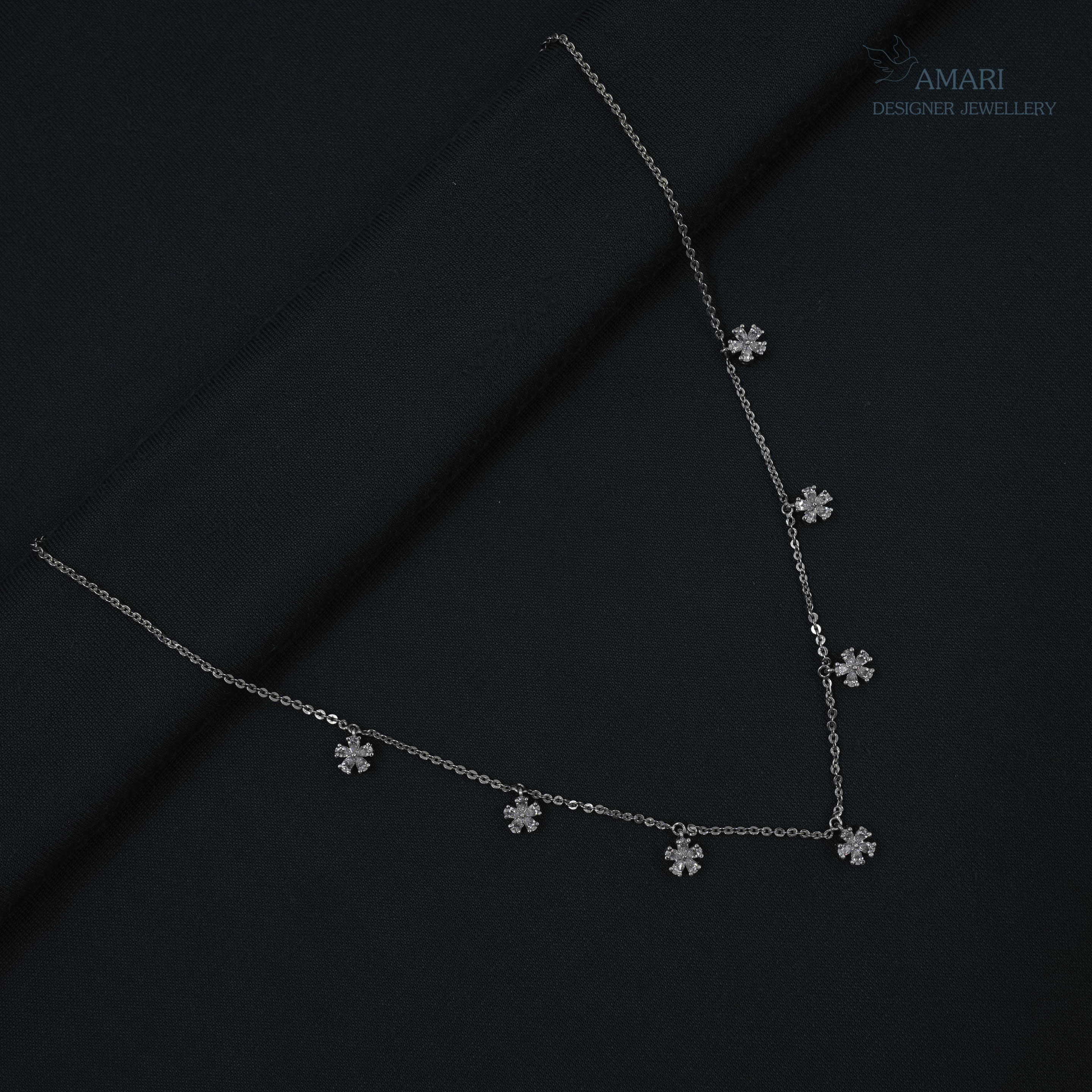 Delicate Charm Necklace with flower