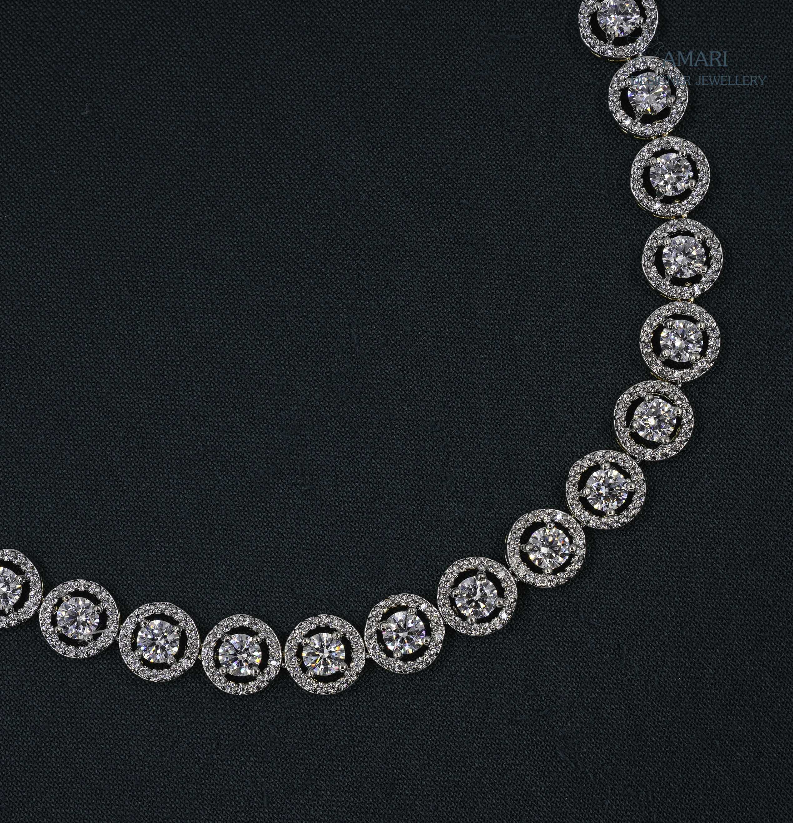 Elegant Round stone Necklace -