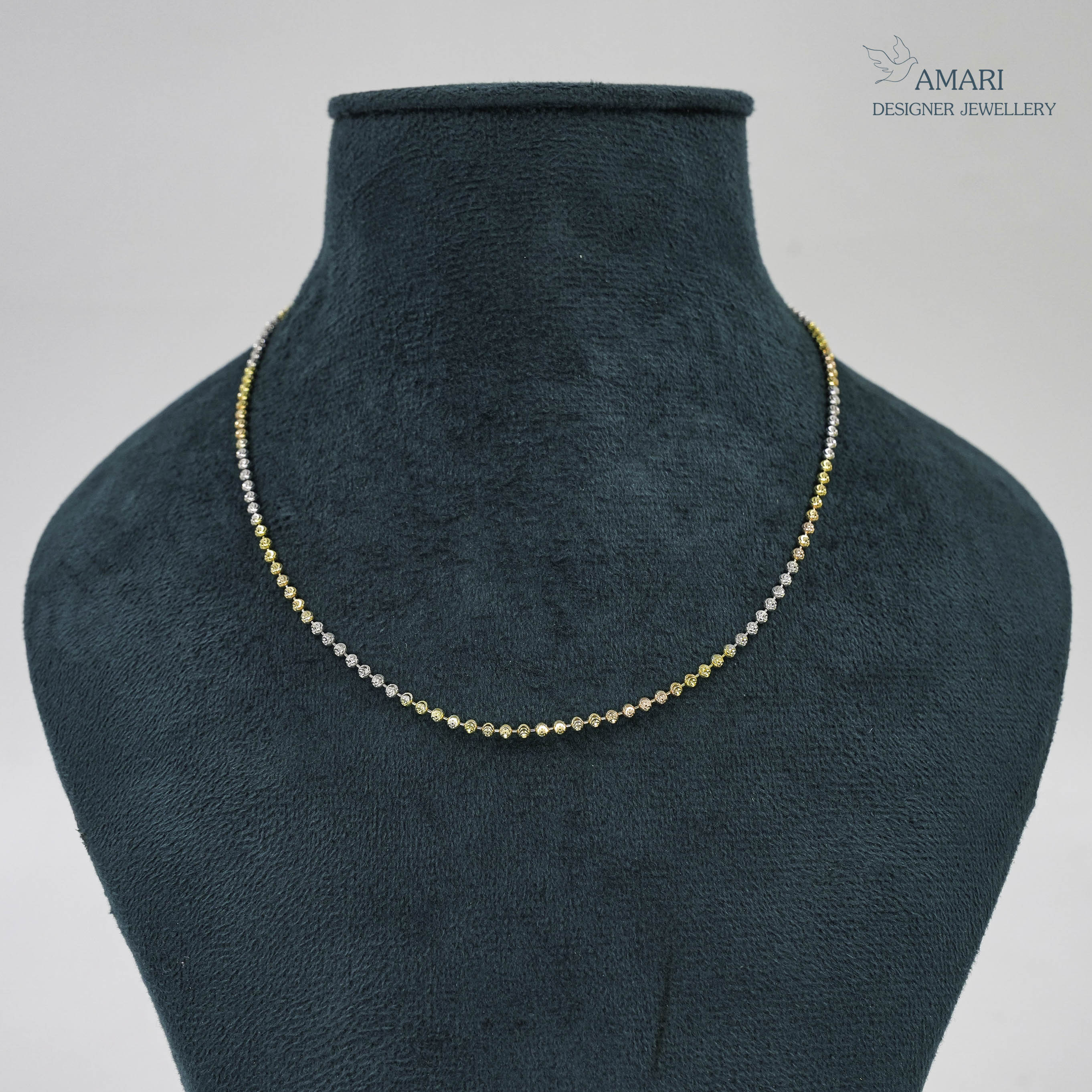 Classic Silver Beaded Chain Necklace - Delicate Chains