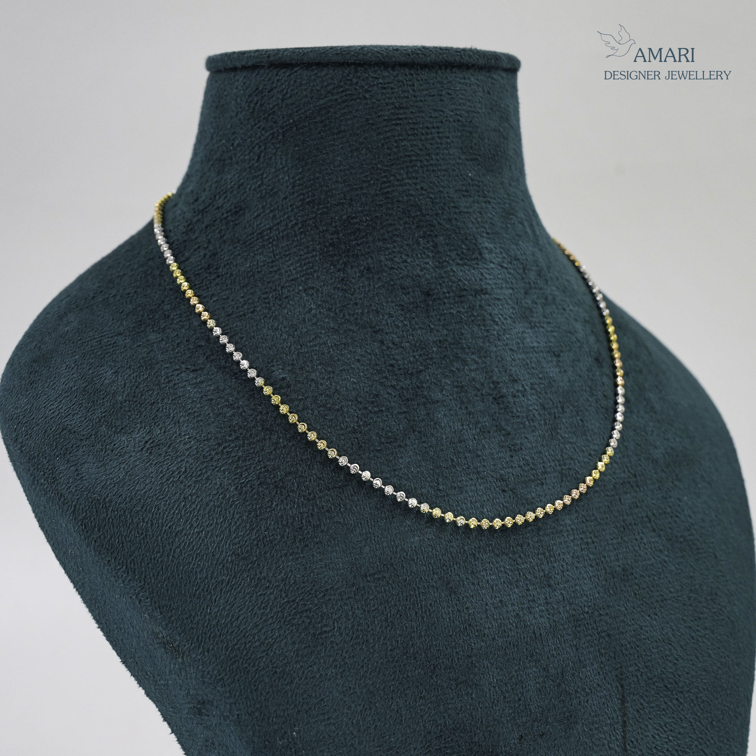Classic Silver Beaded Chain Necklace - Delicate Chains
