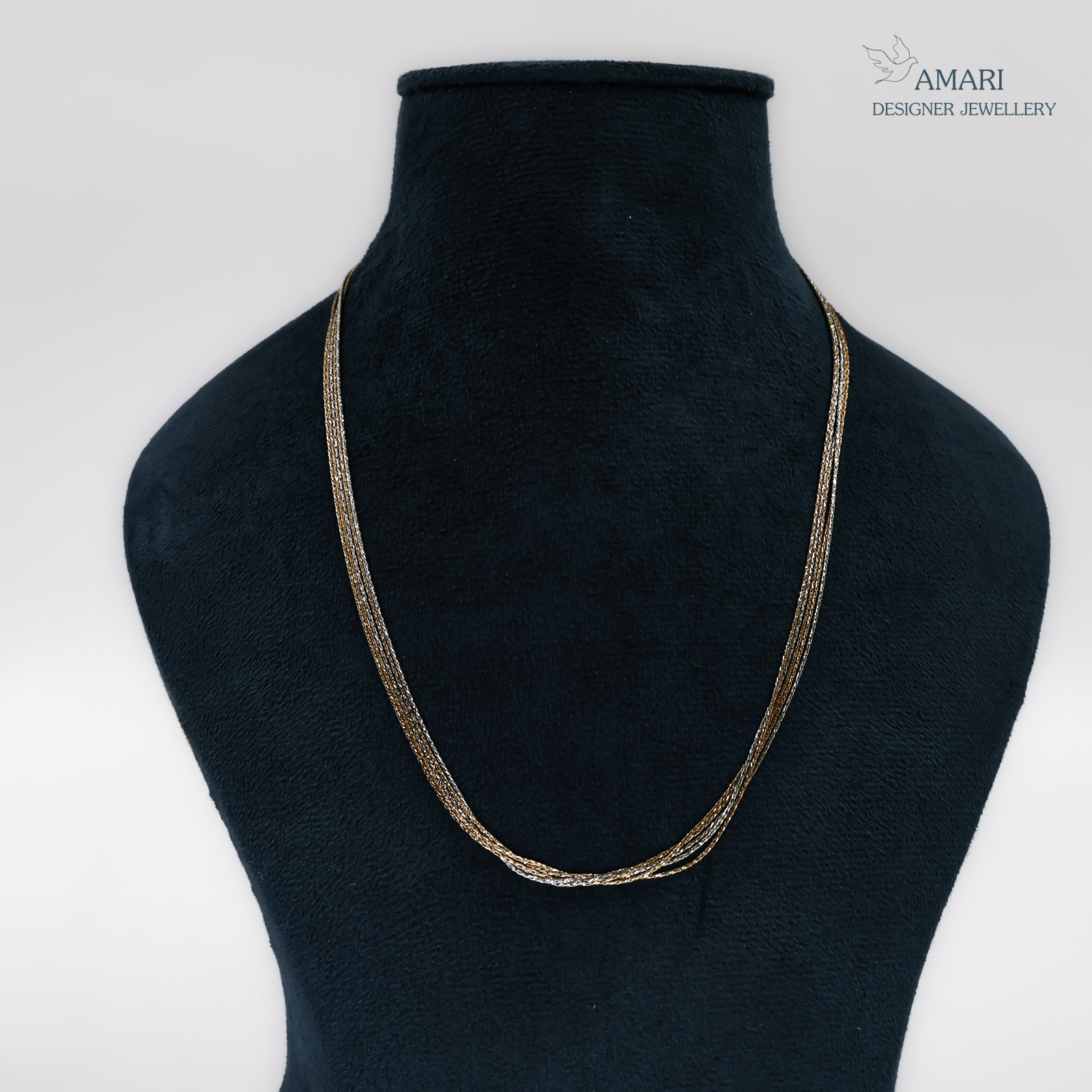 Smooth Silver Layered Chain Necklace -