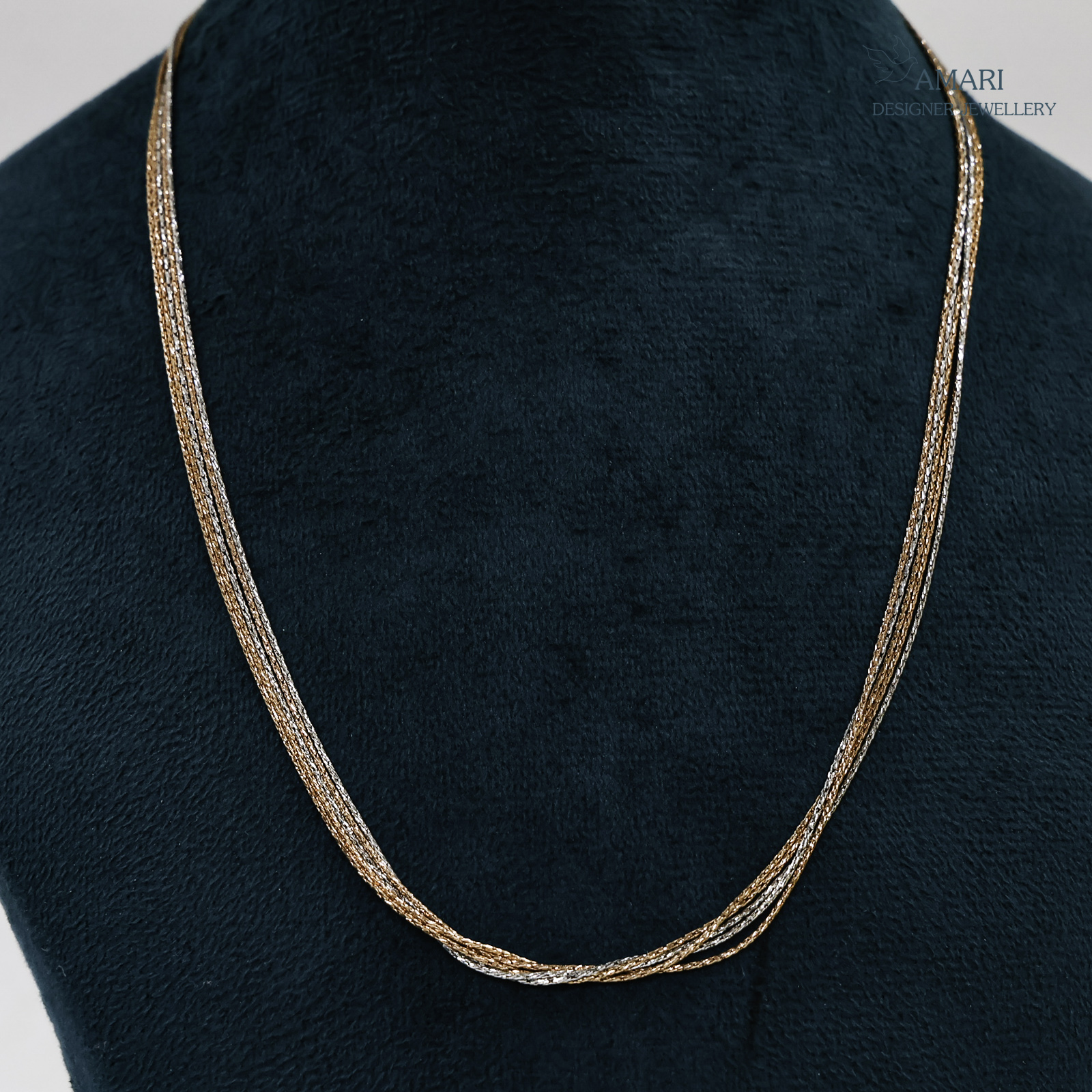 Smooth Silver Layered Chain Necklace -