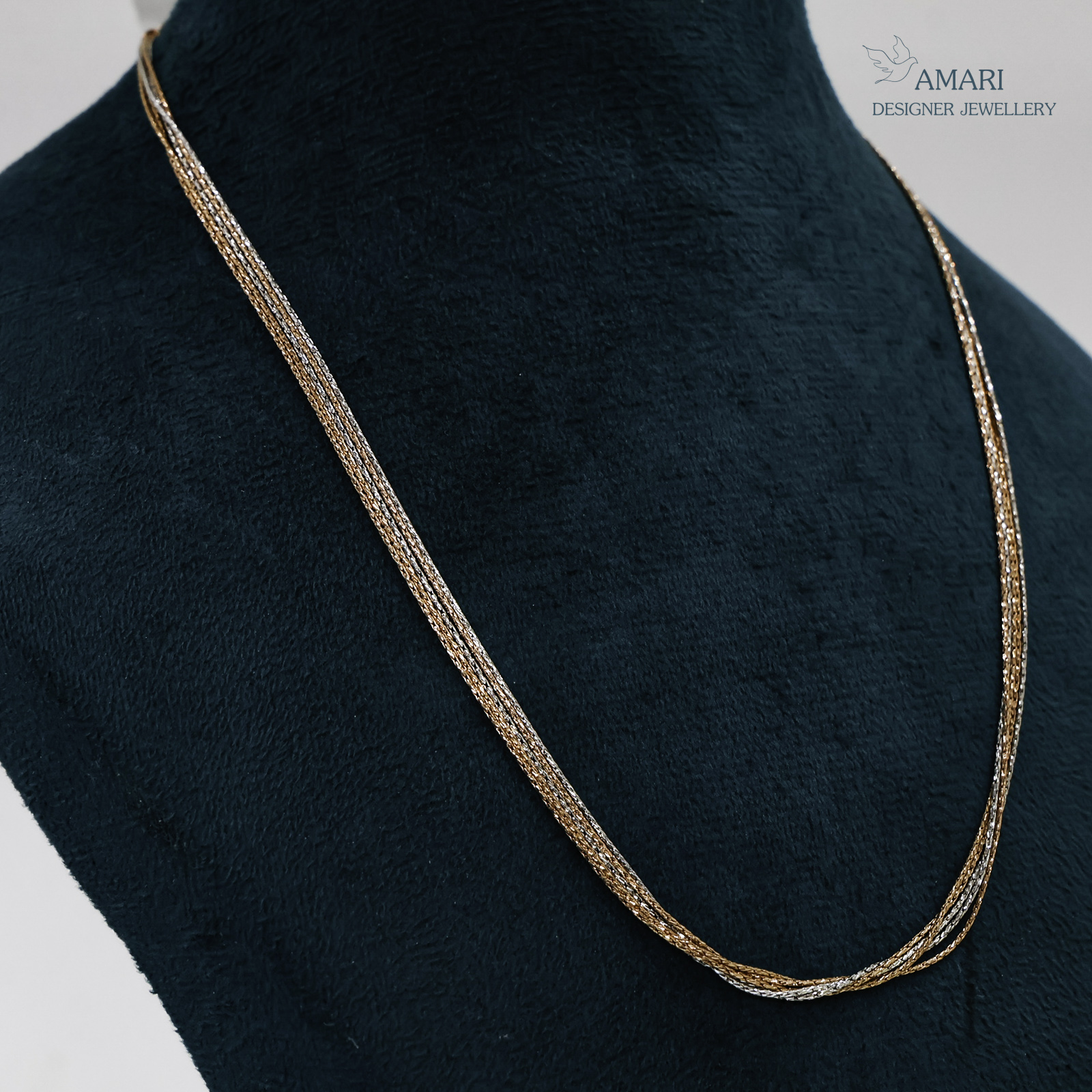 Smooth Silver Layered Chain Necklace -