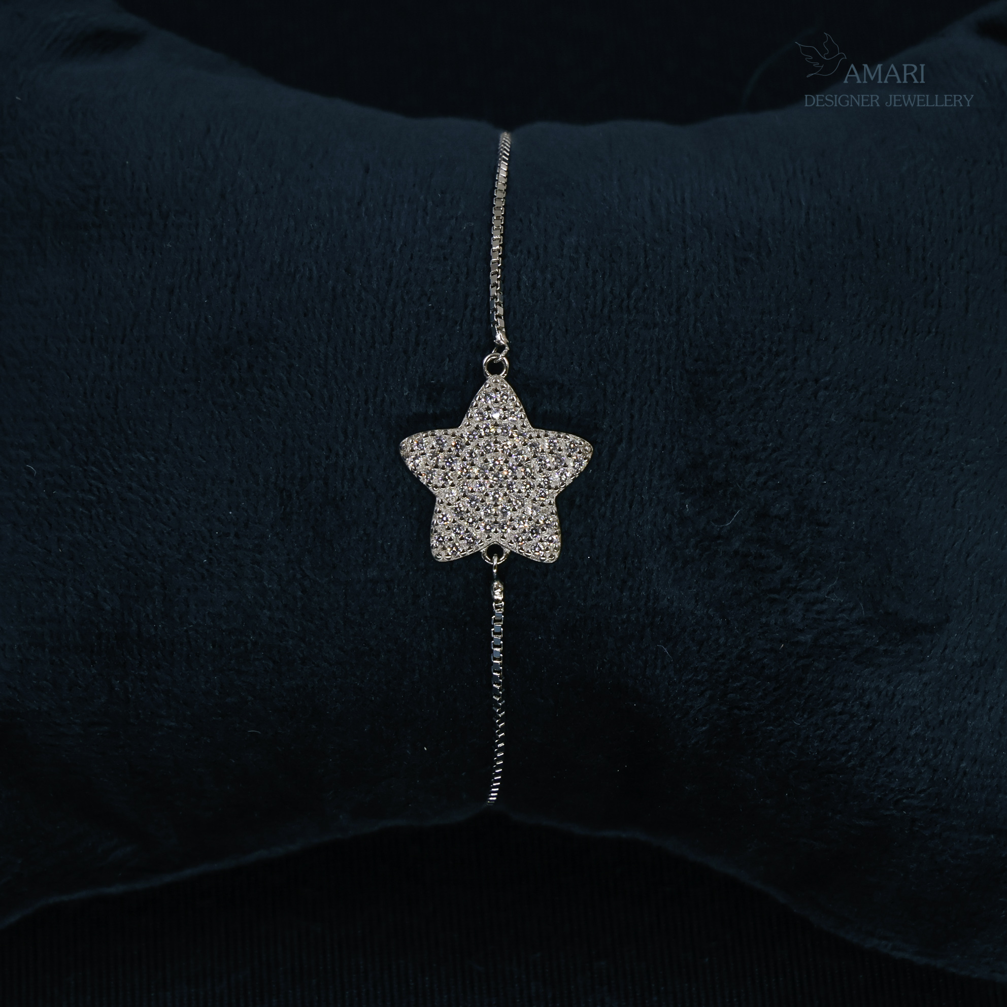 Elegant Star Adjustable Silver Bracelet