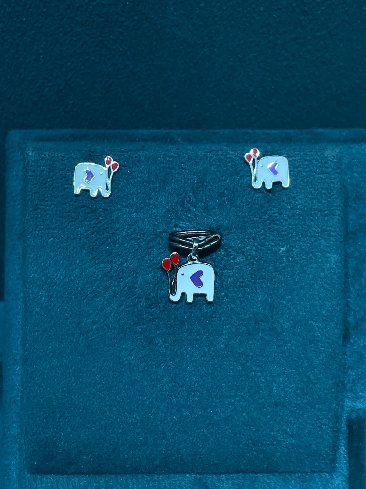 Dainty Small Elephant Pendant Set