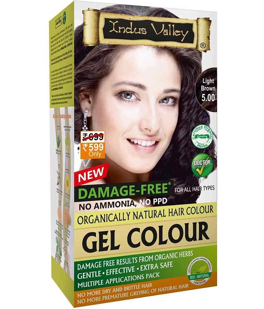 Indus Valley Gel Color Light Brown - Hair Care